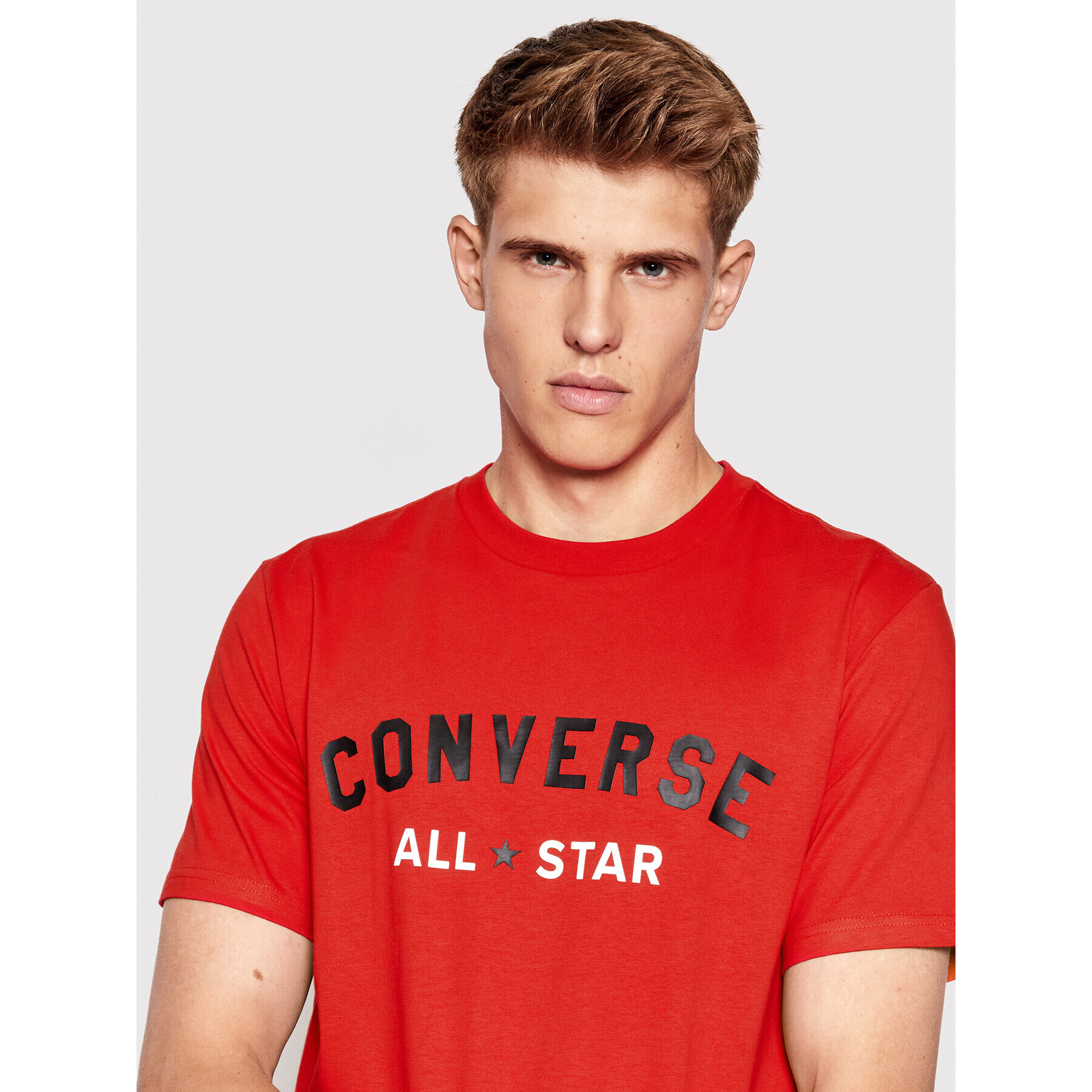 Converse T-Shirt All Varsity Graphic 10023260-A05 Červená Standard Fit - Pepit.cz