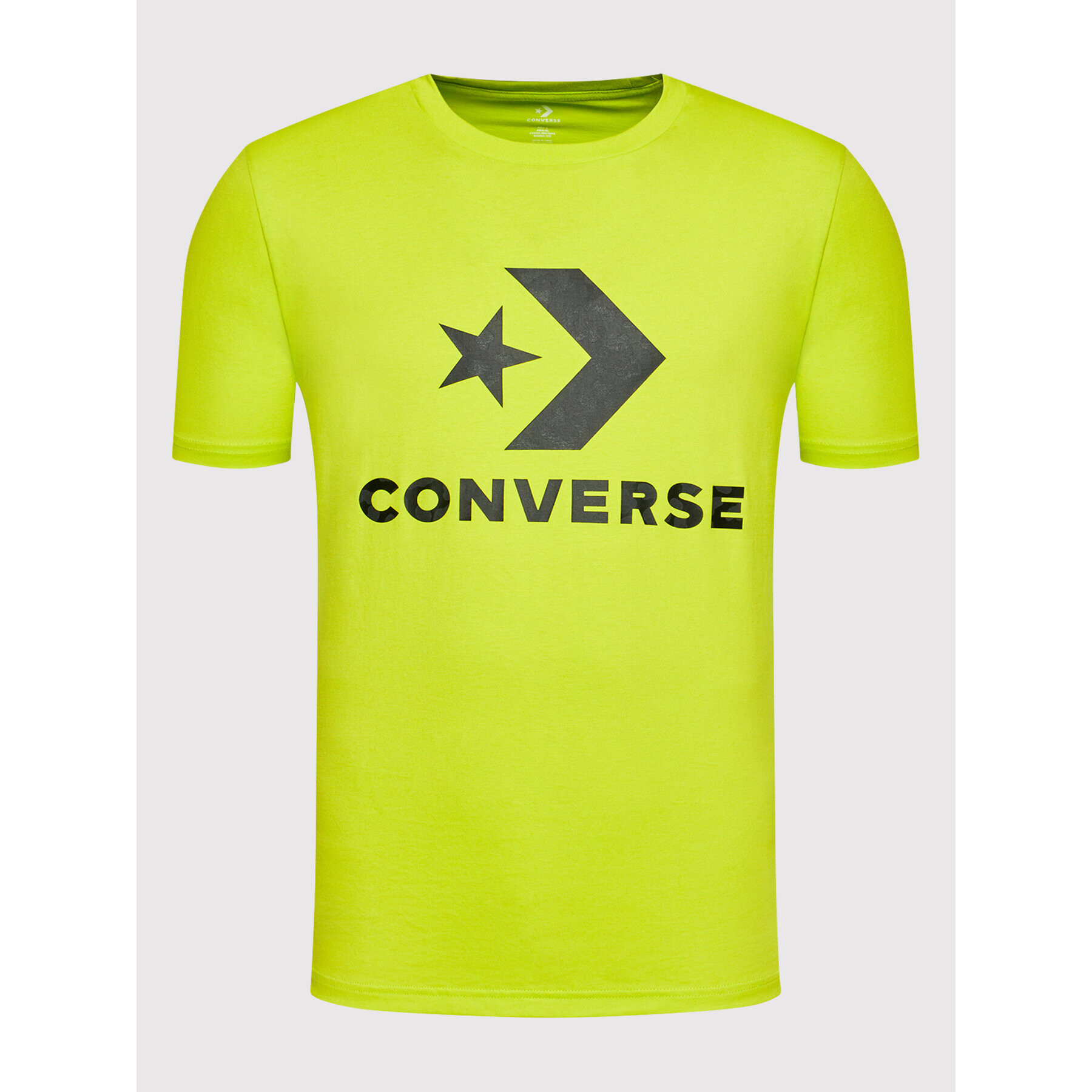 Converse T-Shirt Cheeta Star Chevron 10023444-A02 Zelená Regular Fit - Pepit.cz