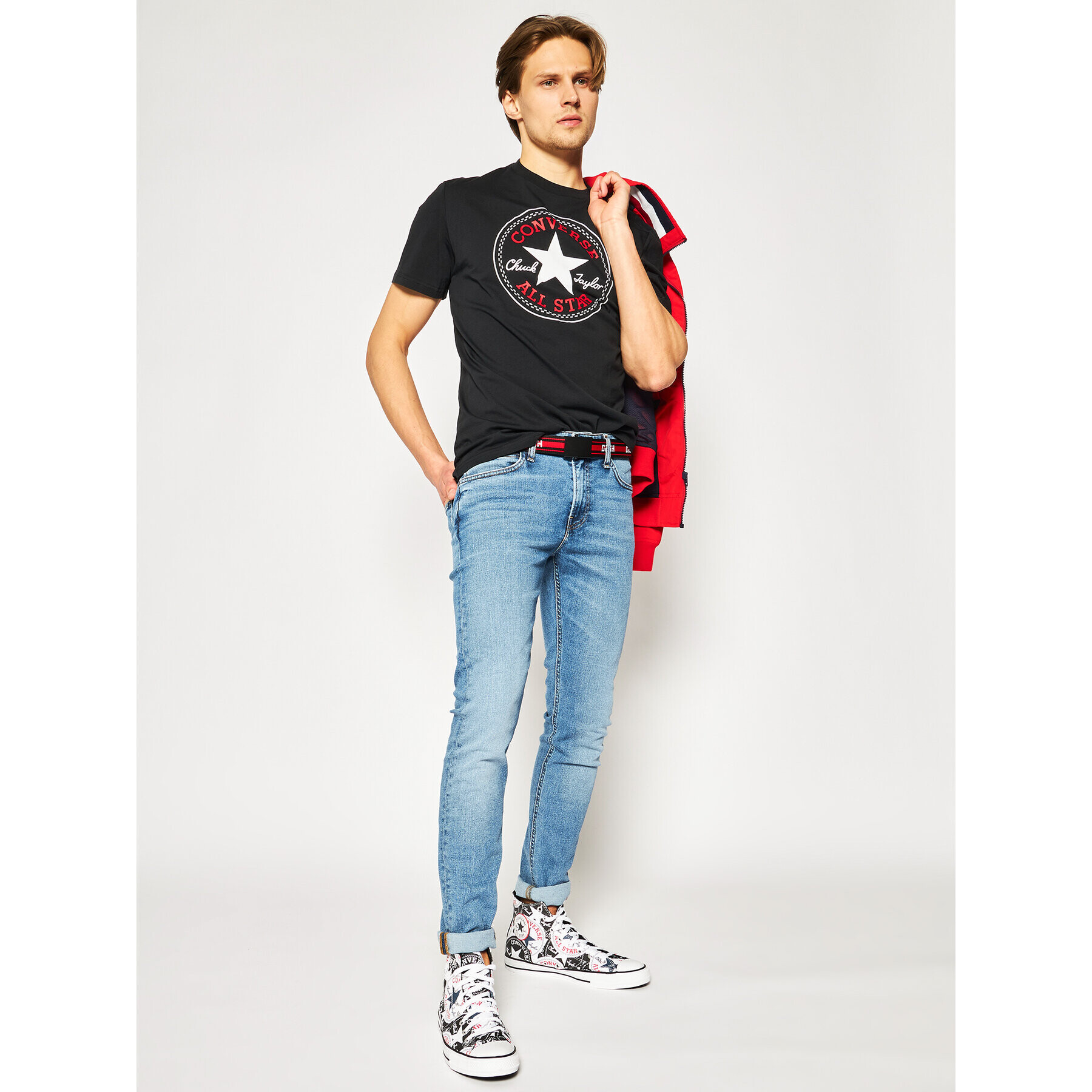 Converse T-Shirt Chuck Pack 10007887-A01 Černá Regular Fit - Pepit.cz