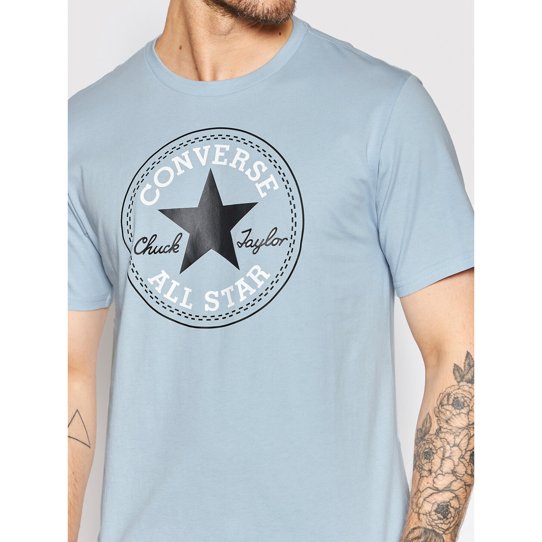 Converse T-Shirt Chuck Patch 10007887-A58 Modrá Standard Fit - Pepit.cz