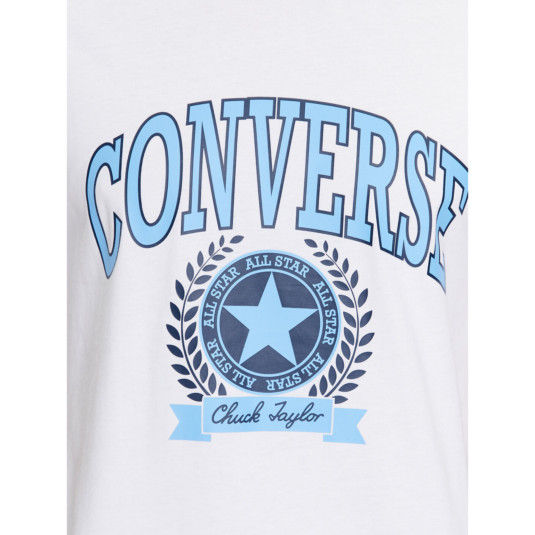 Converse T-Shirt Chuck Retro Collegiate Ss Tee 10025275-A02 Bílá Regular Fit - Pepit.cz