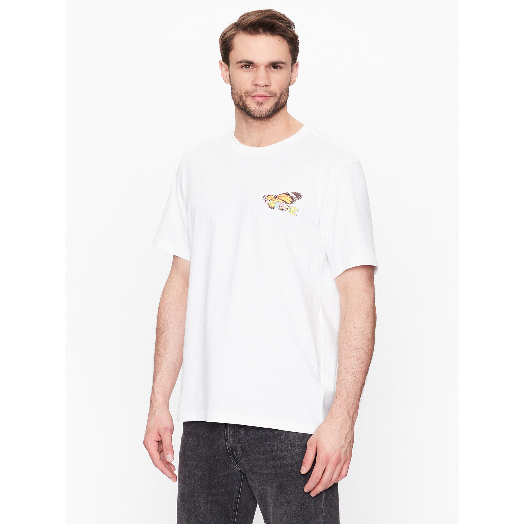 Converse T-Shirt City Butterfly 10024616-A03 Bílá Standard Fit - Pepit.cz