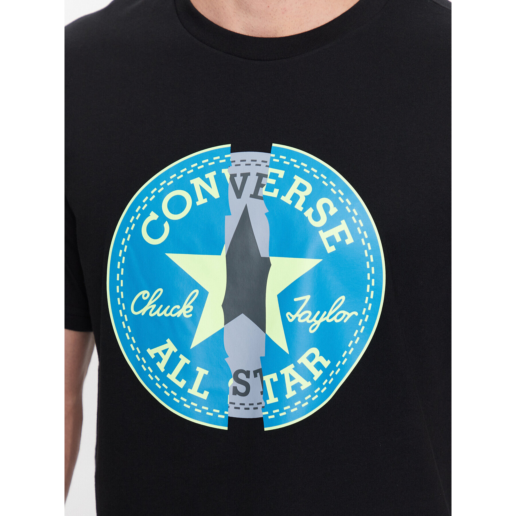 Converse T-Shirt Classic Remix 10025488-A01 Černá Standard Fit - Pepit.cz