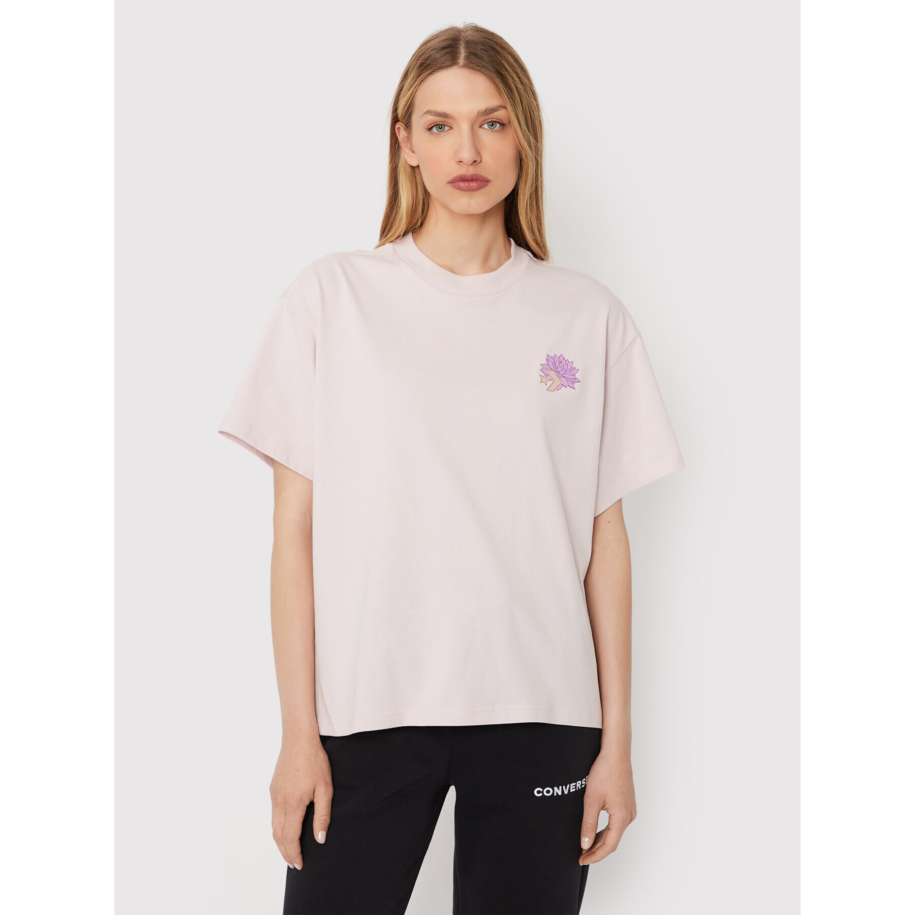 Converse T-Shirt Desert Rave 10024662-A03 Růžová Loose Fit - Pepit.cz