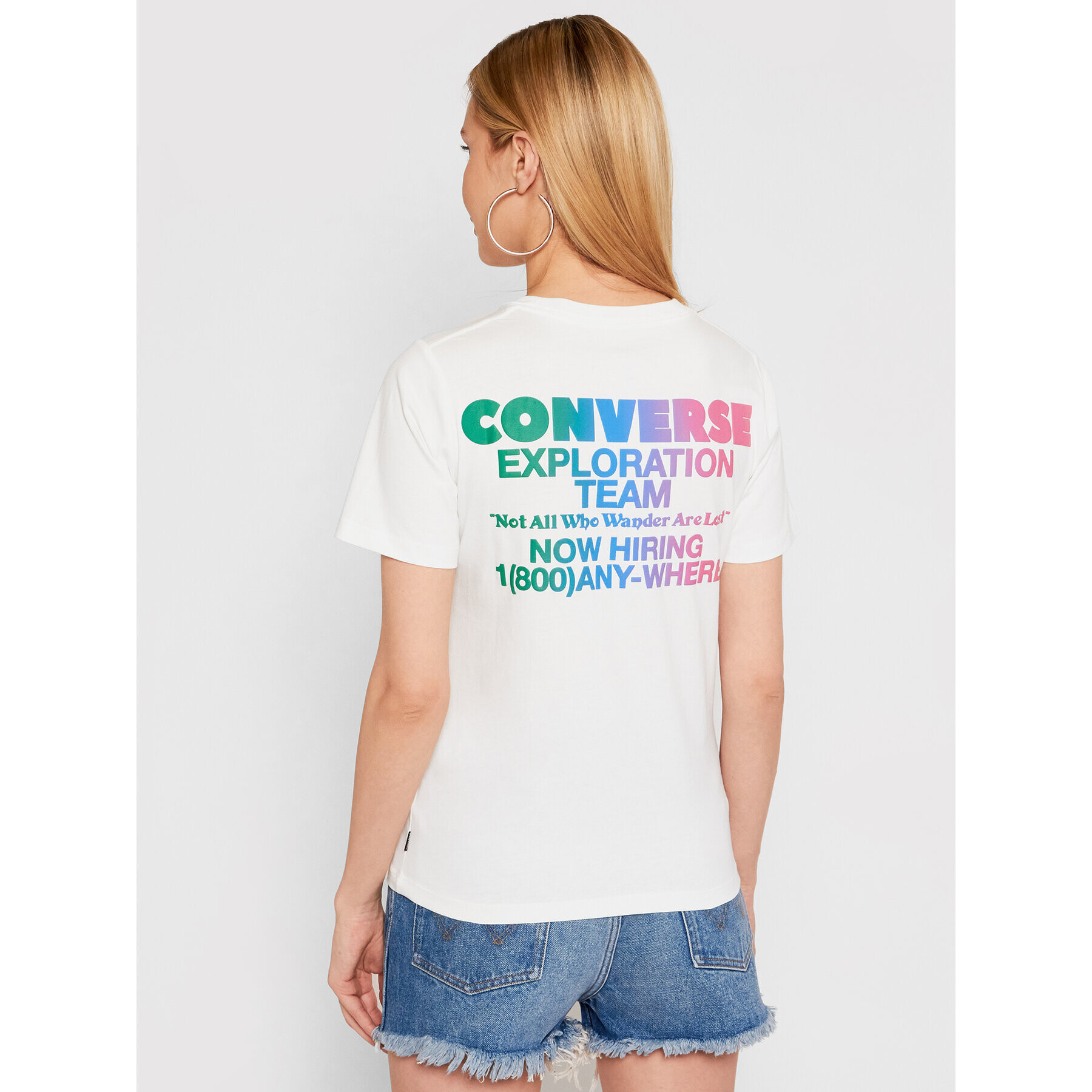 Converse T-Shirt Exploration Team 10022260-A02 Bílá Standard Fit - Pepit.cz