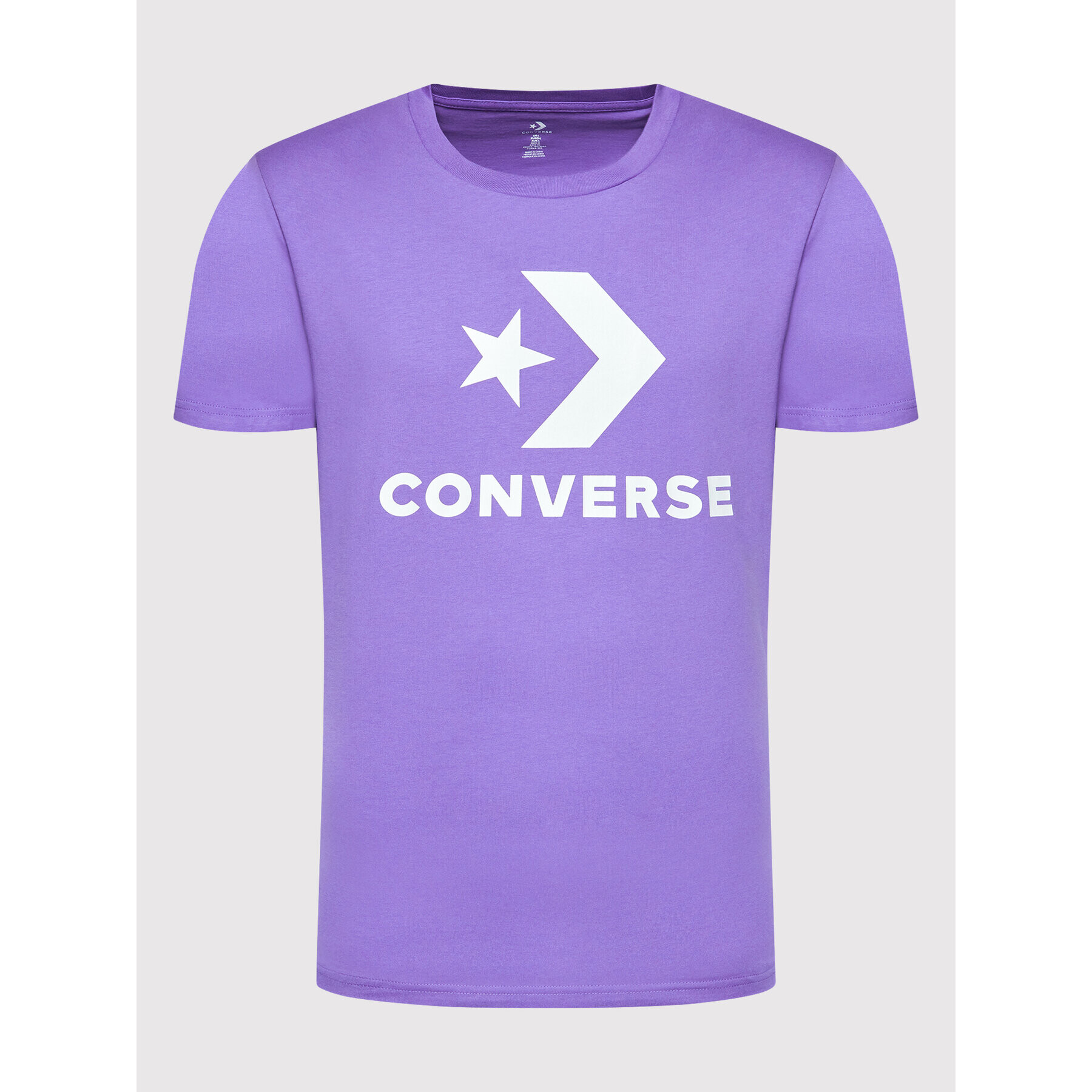 Converse T-Shirt Star Chevron 10018568-A31 Fialová Standard Fit - Pepit.cz