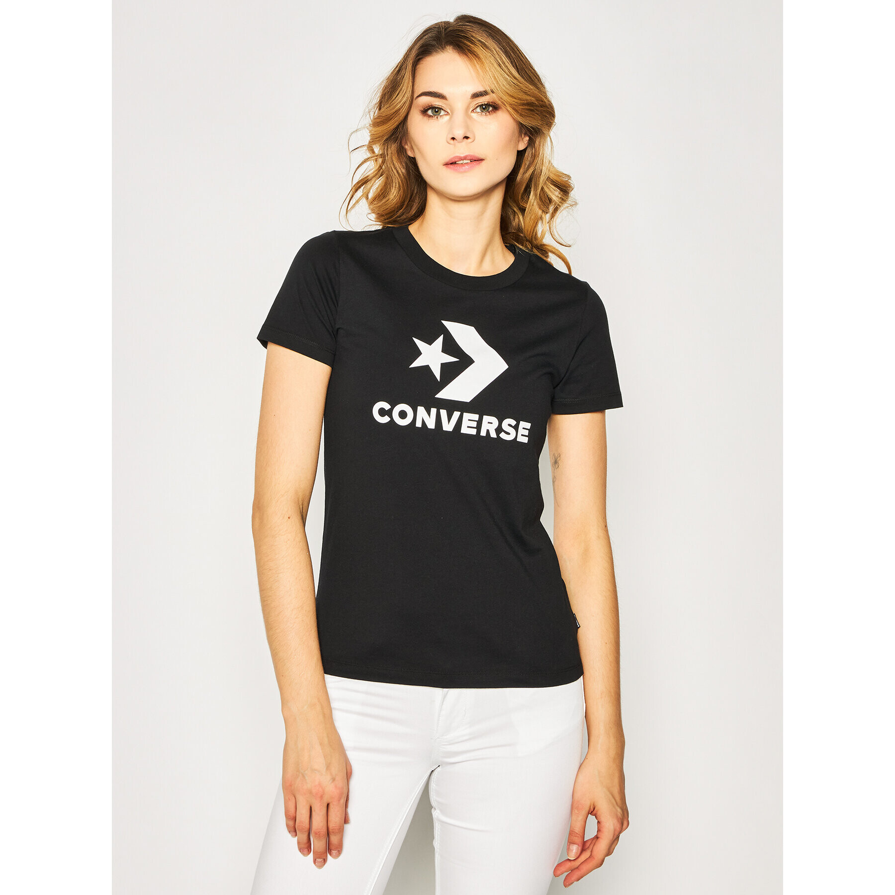 Converse T-Shirt Star Chevron 10018569 Černá Regular Fit - Pepit.cz