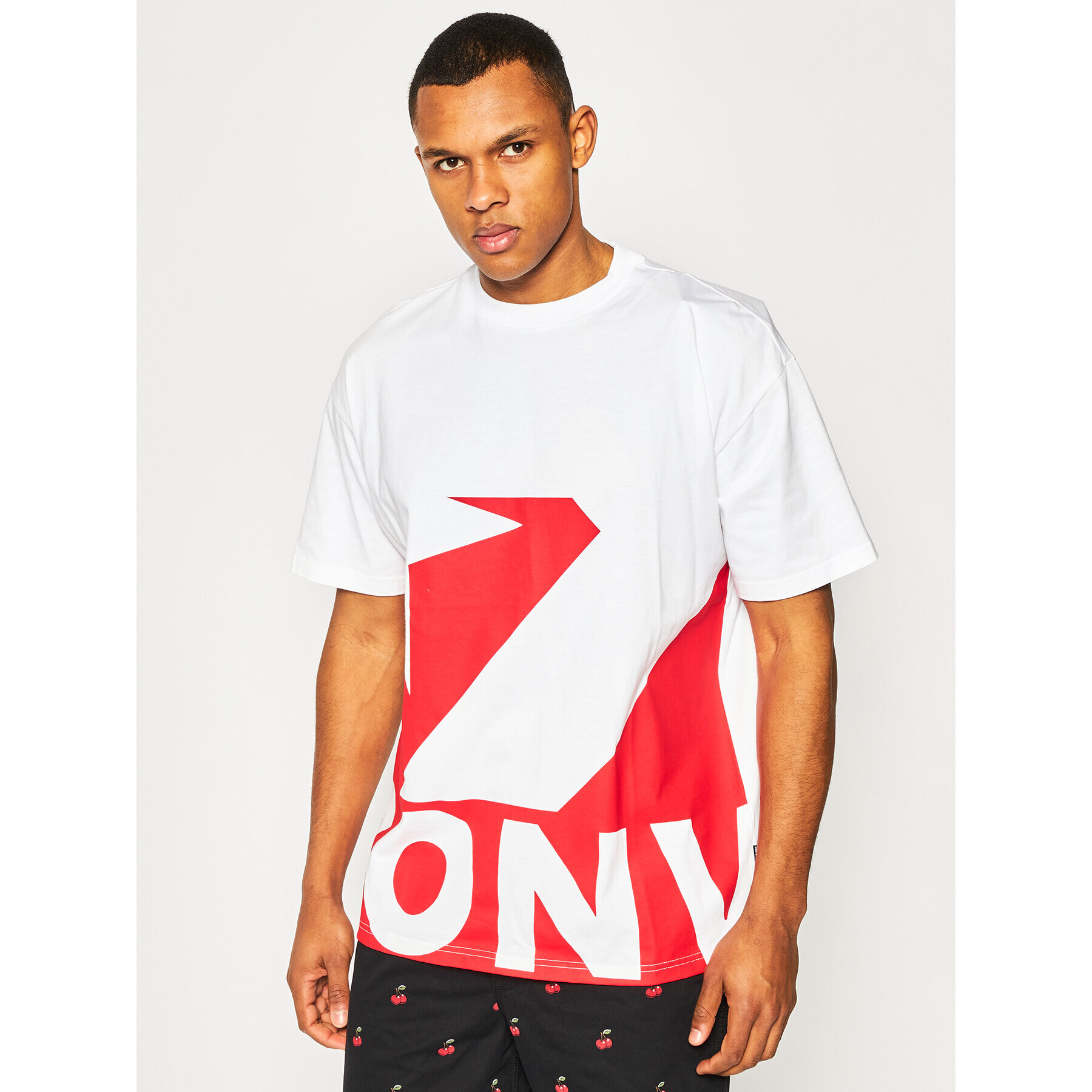 Converse T-Shirt Star Chevron Icon Remix 10018381-A02 Bílá Regular Fit - Pepit.cz