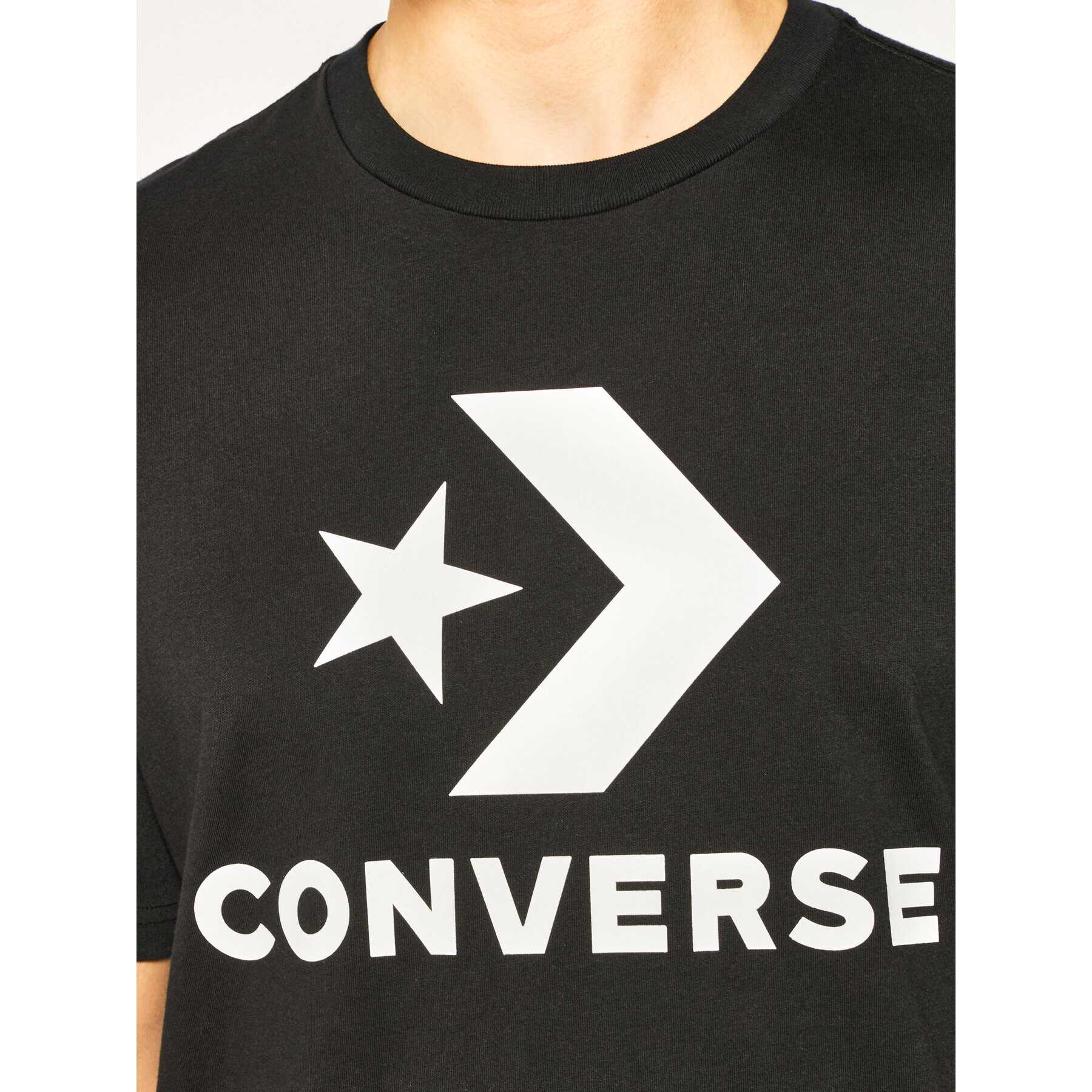 Converse T-Shirt Star Chevron Tee 10018568-A01 Černá Regular Fit - Pepit.cz