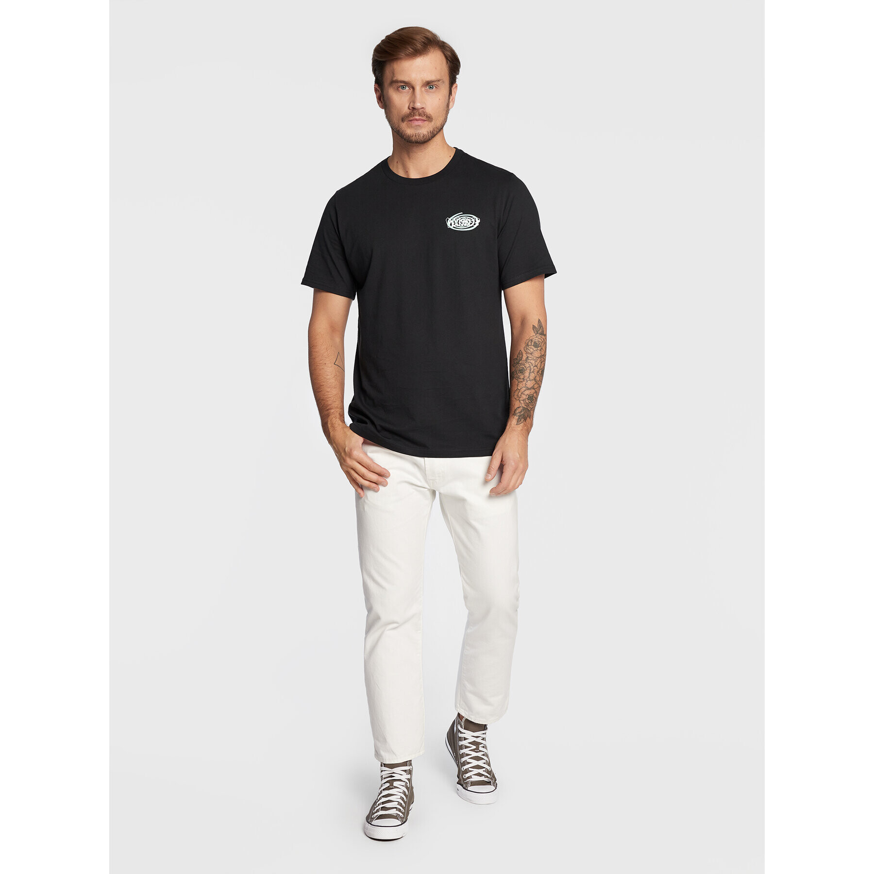 Converse T-Shirt Sticker Graphic 10023793-A02 Černá Standard Fit - Pepit.cz