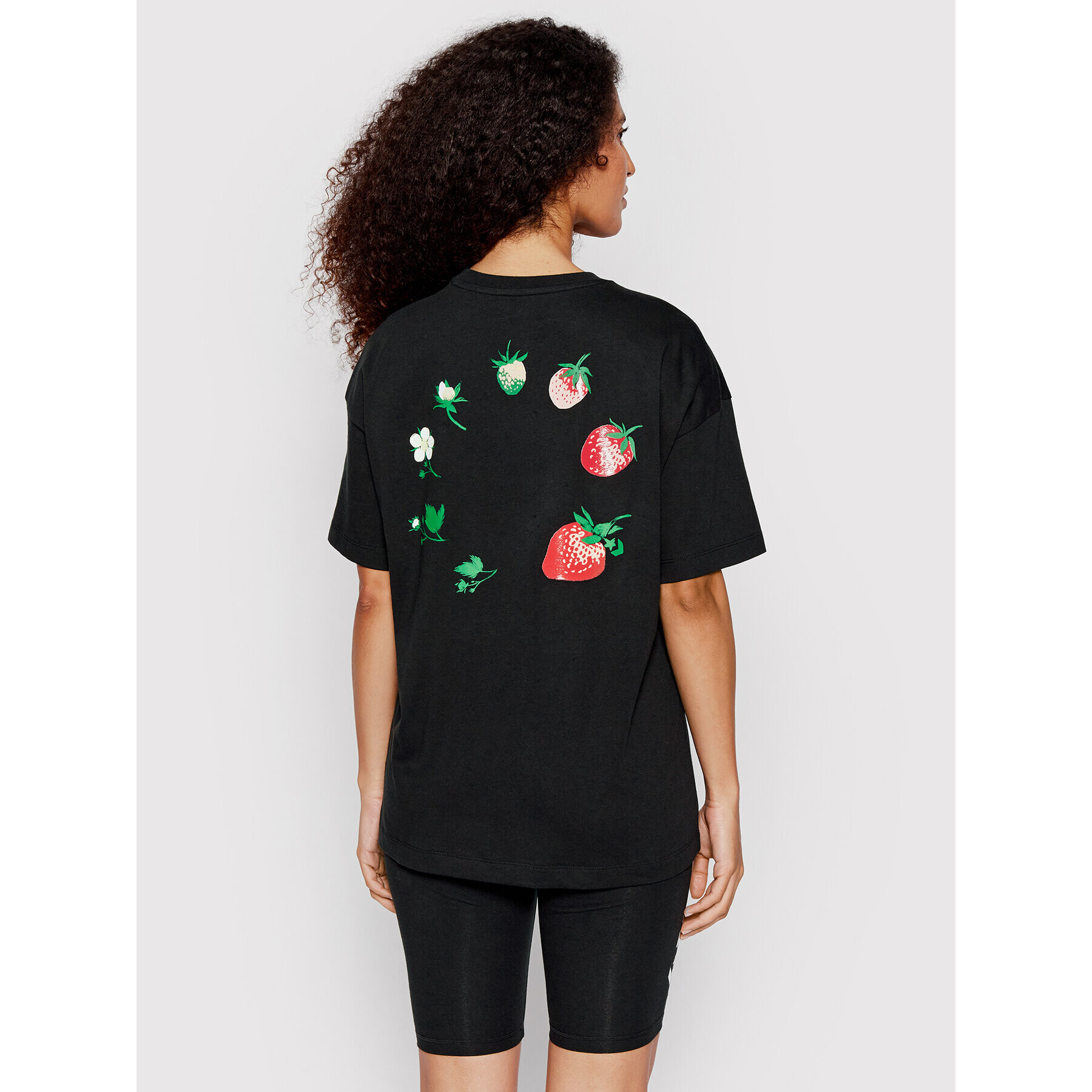 Converse T-Shirt Strawberry 10023938-A01 Černá Relaxed Fit - Pepit.cz