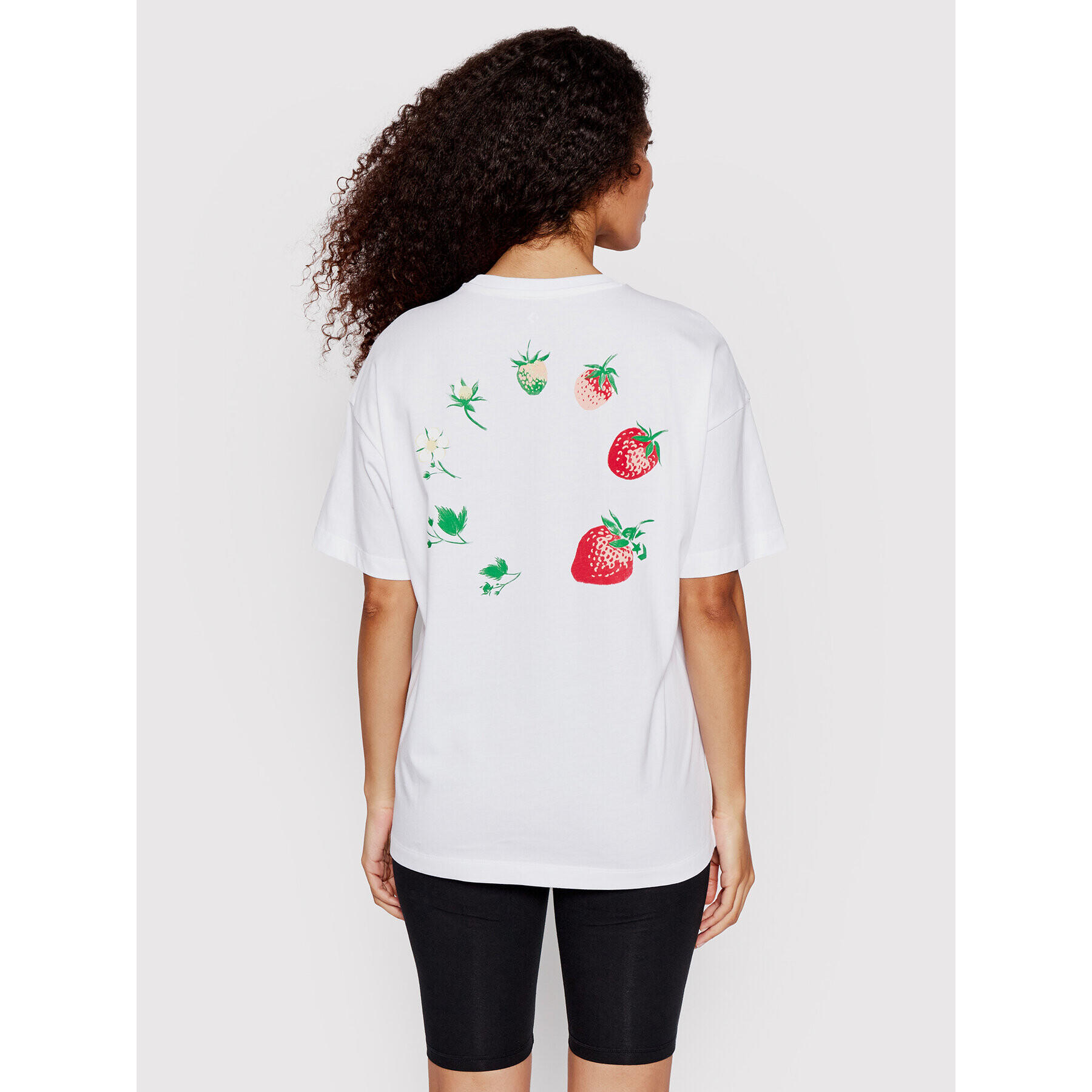 Converse T-Shirt Strawberry 10023938-A02 Bílá Relaxed Fit - Pepit.cz