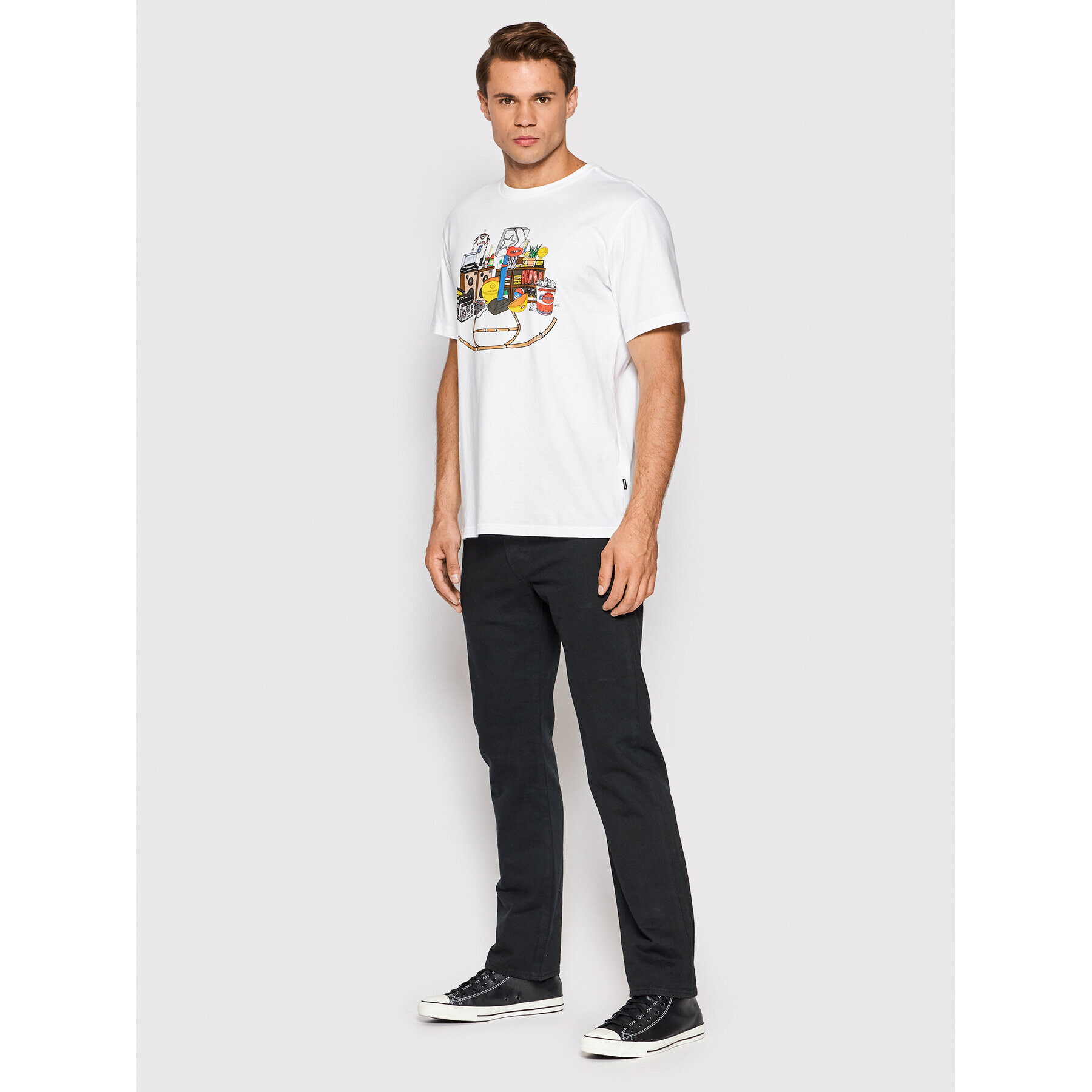 Converse T-Shirt Throwback 10023259-A03 Bílá Standard Fit - Pepit.cz