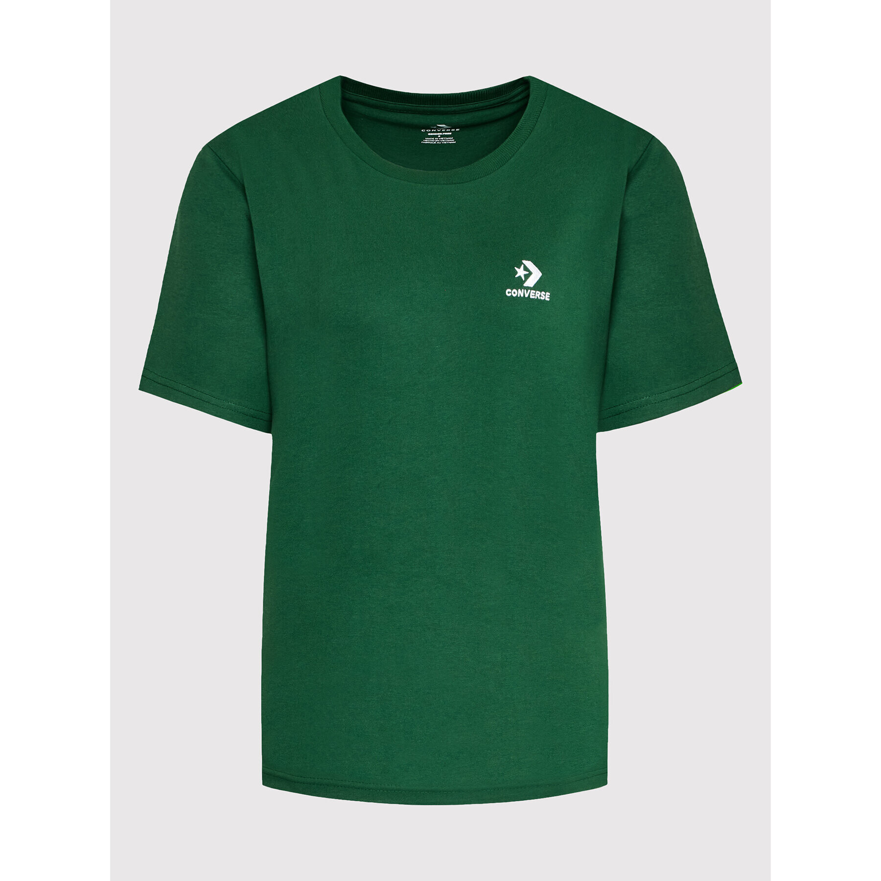 Converse T-Shirt Unisex Go-To 10023876-A03 Zelená Standard Fit - Pepit.cz