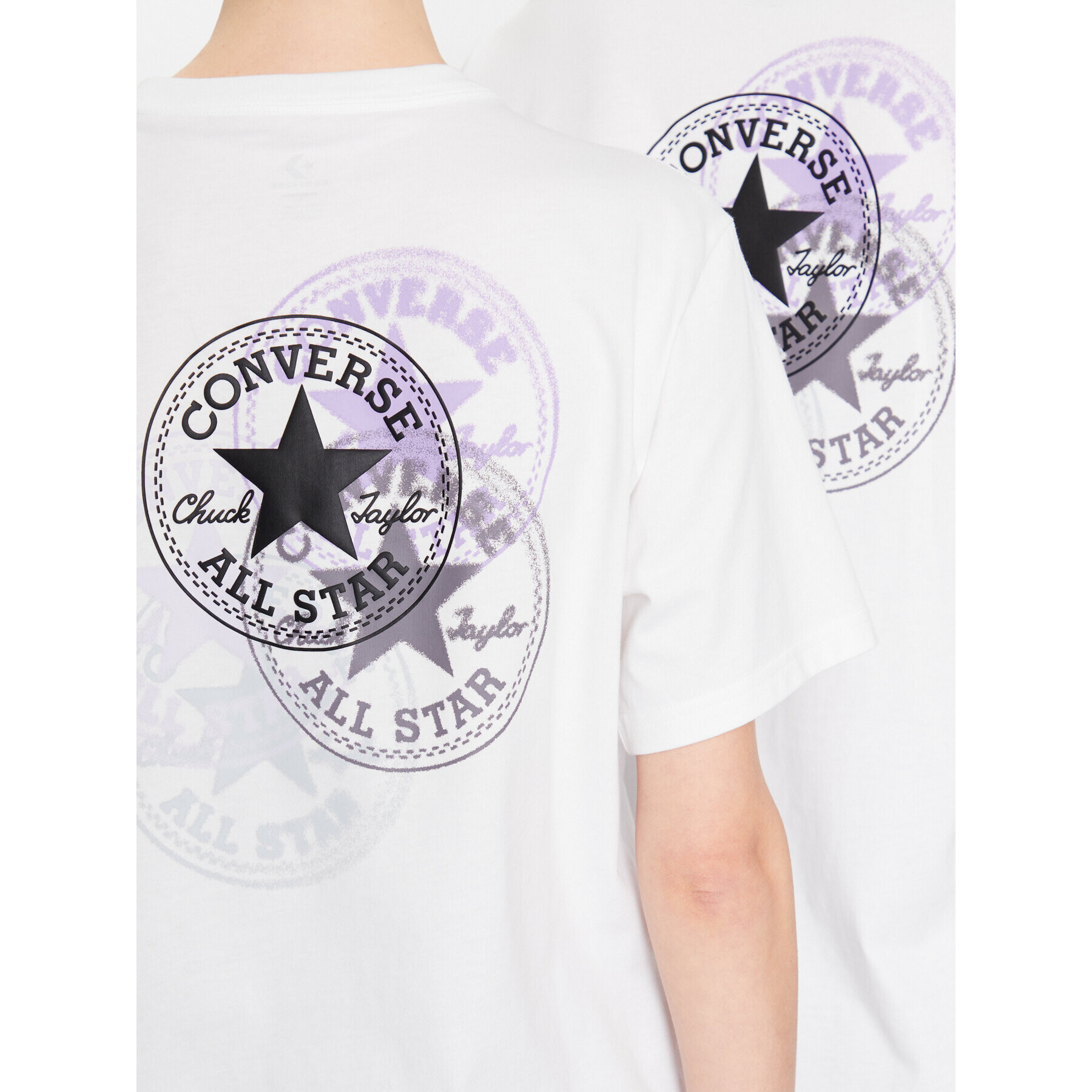 Converse T-Shirt Unisex Go-To All Star Patch 10025072-A02 Bílá Regular Fit - Pepit.cz