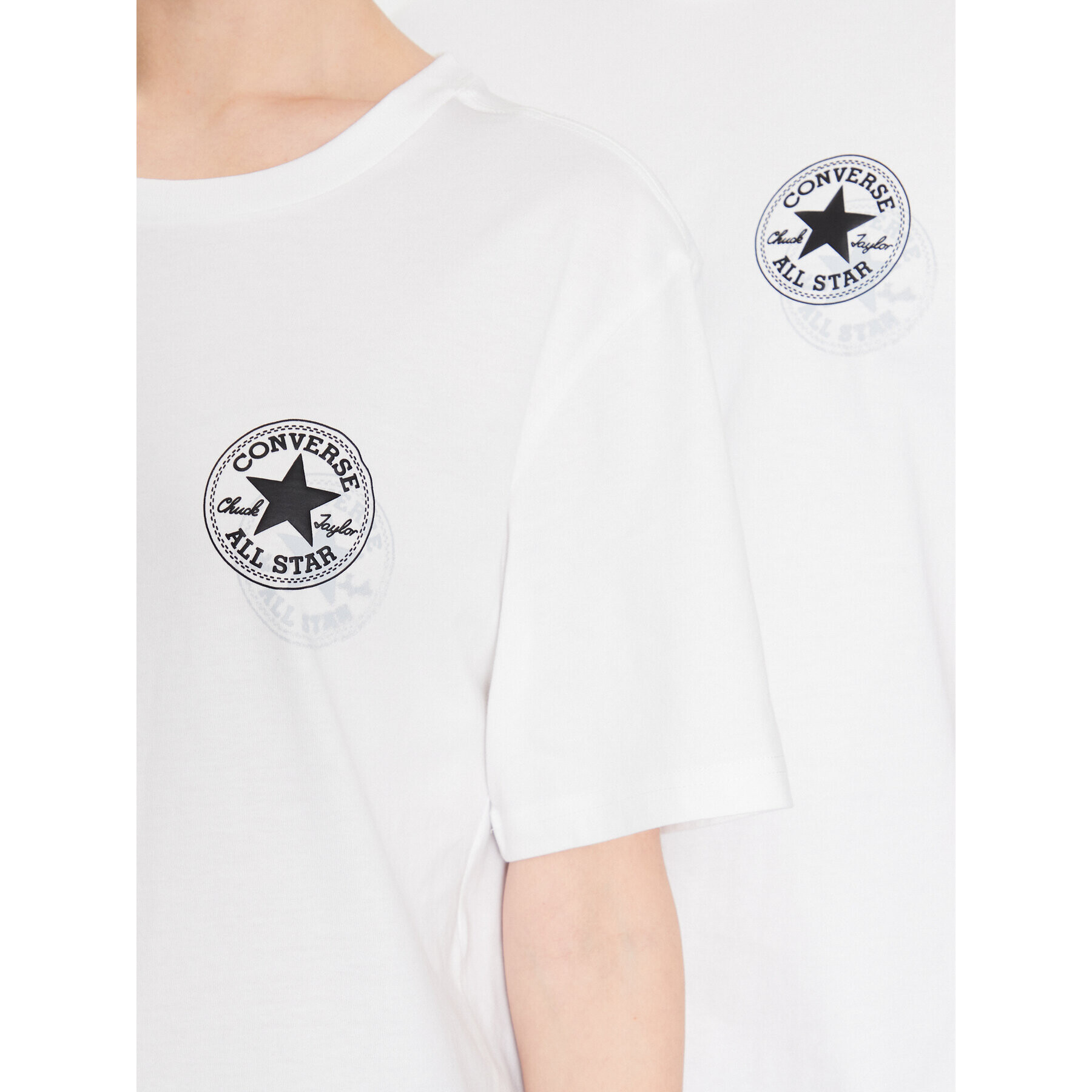 Converse T-Shirt Unisex Go-To All Star Patch 10025072-A02 Bílá Regular Fit - Pepit.cz