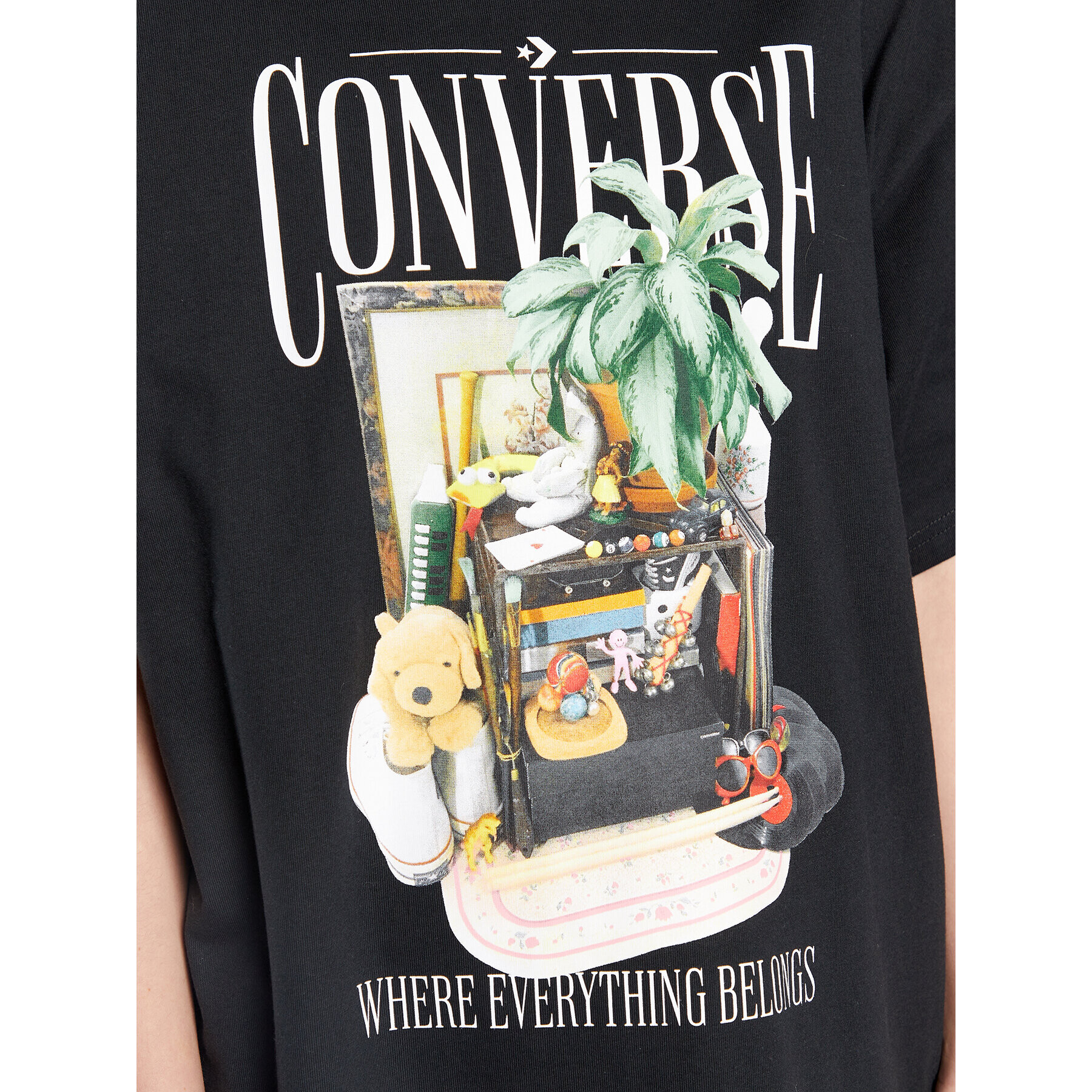 Converse T-Shirt Unisex Hidden Treasures Graphic 10023785-A04 Černá Loose Fit - Pepit.cz