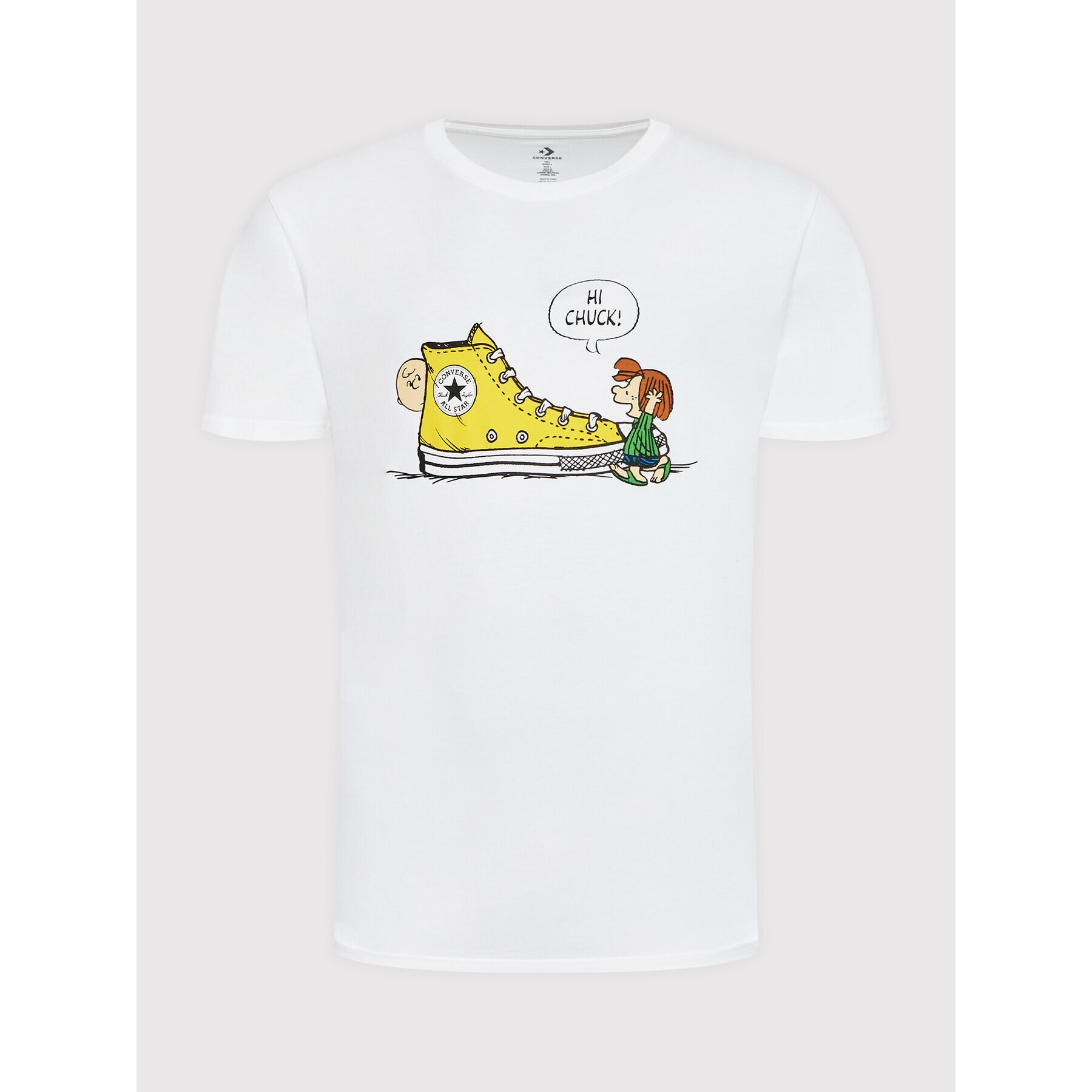 Converse T-Shirt Unisex PEANUTS Chuck 10024373-A01 Bílá Relaxed Fit - Pepit.cz