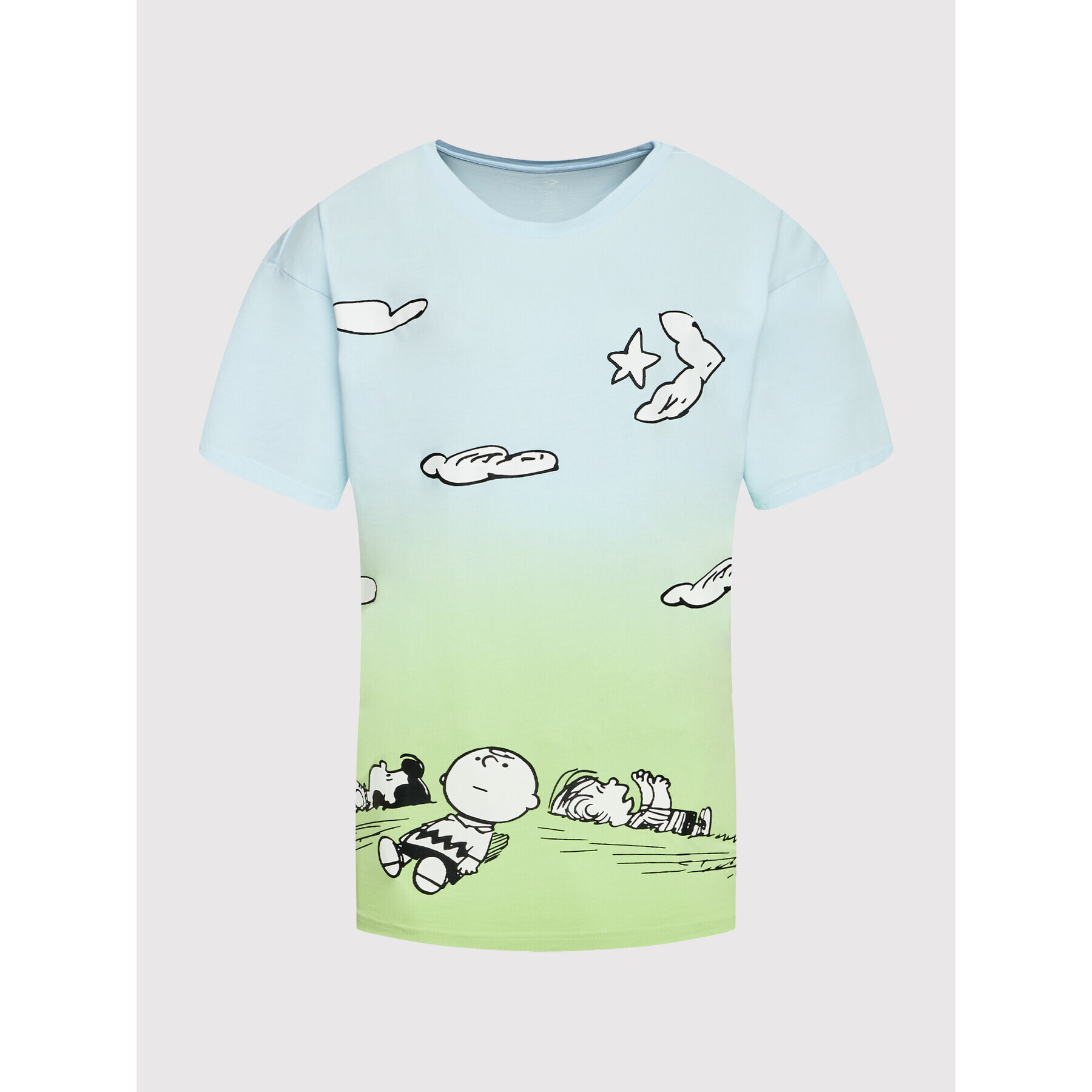 Converse T-Shirt Unisex PEANUTS Cloud Watching 10024375-A01 Modrá Oversize - Pepit.cz