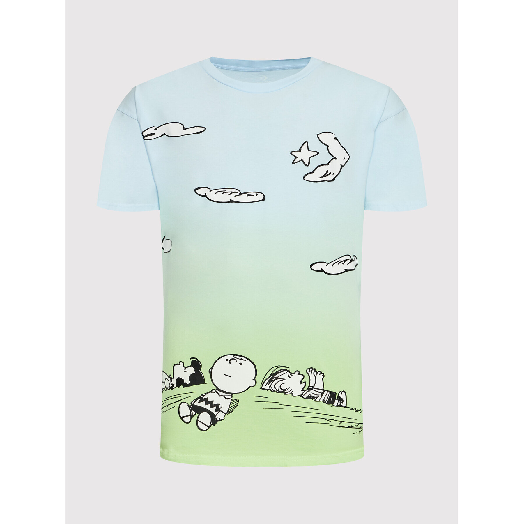 Converse T-Shirt Unisex PEANUTS Cloud Watching 10024375-A01 Modrá Oversize - Pepit.cz