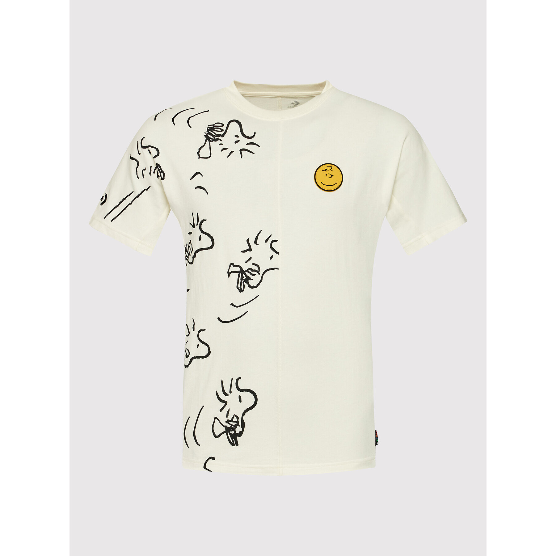 Converse T-Shirt Unisex PEANUTS Shapes 10024380-A01 Béžová Regular Fit - Pepit.cz