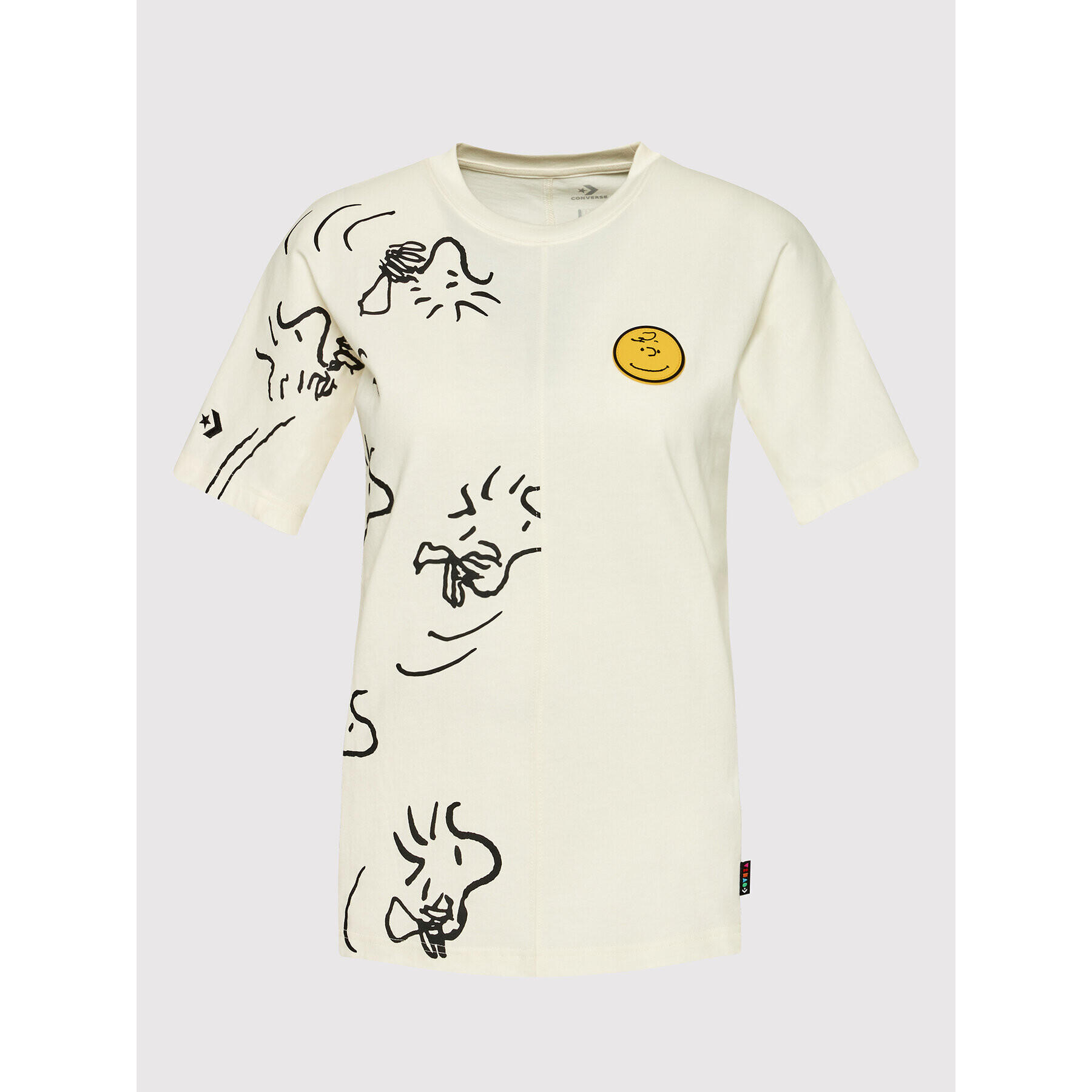 Converse T-Shirt Unisex PEANUTS Shapes 10024380-A01 Béžová Regular Fit - Pepit.cz