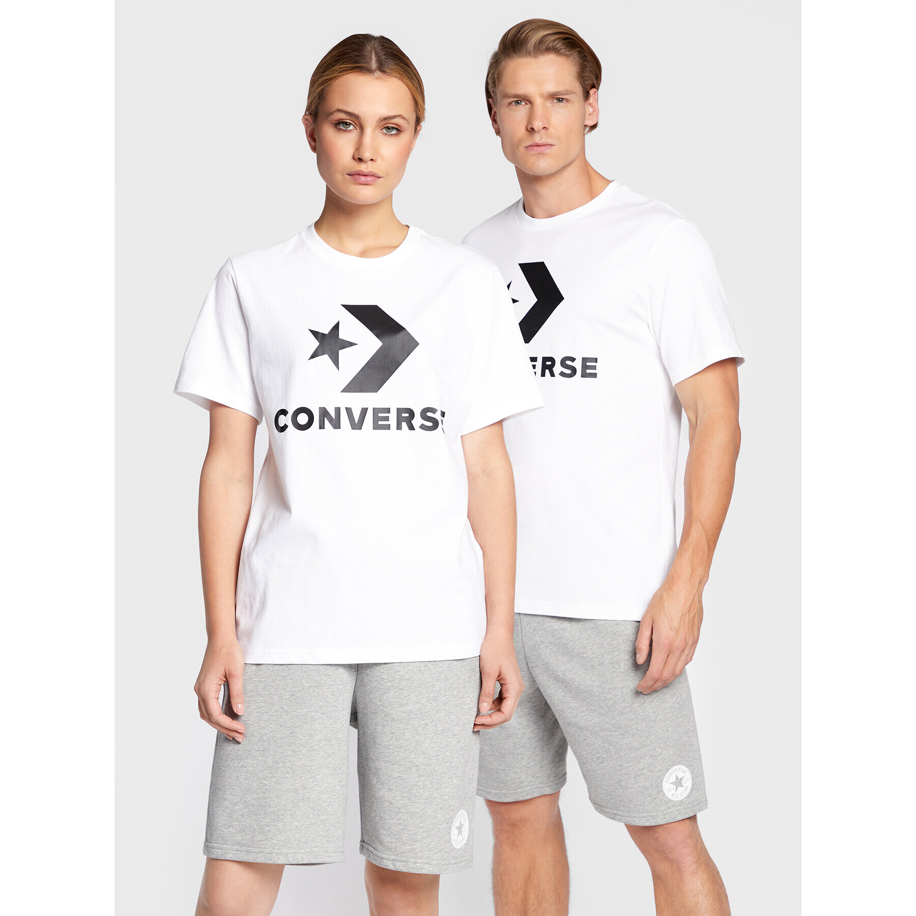 Converse T-Shirt Unisex Star Chevron 10024067-A02 Bílá Regular Fit - Pepit.cz