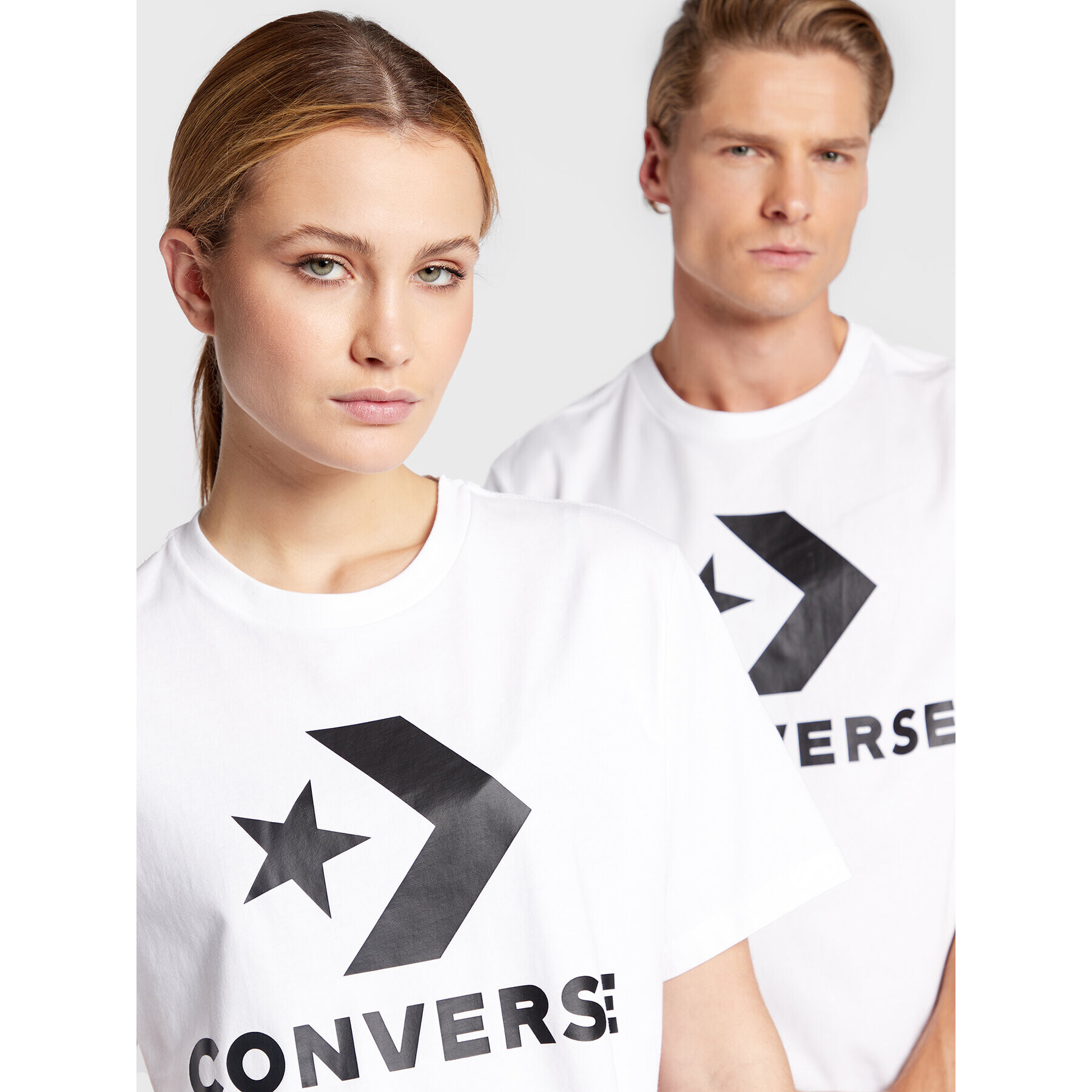 Converse T-Shirt Unisex Star Chevron 10024067-A02 Bílá Regular Fit - Pepit.cz