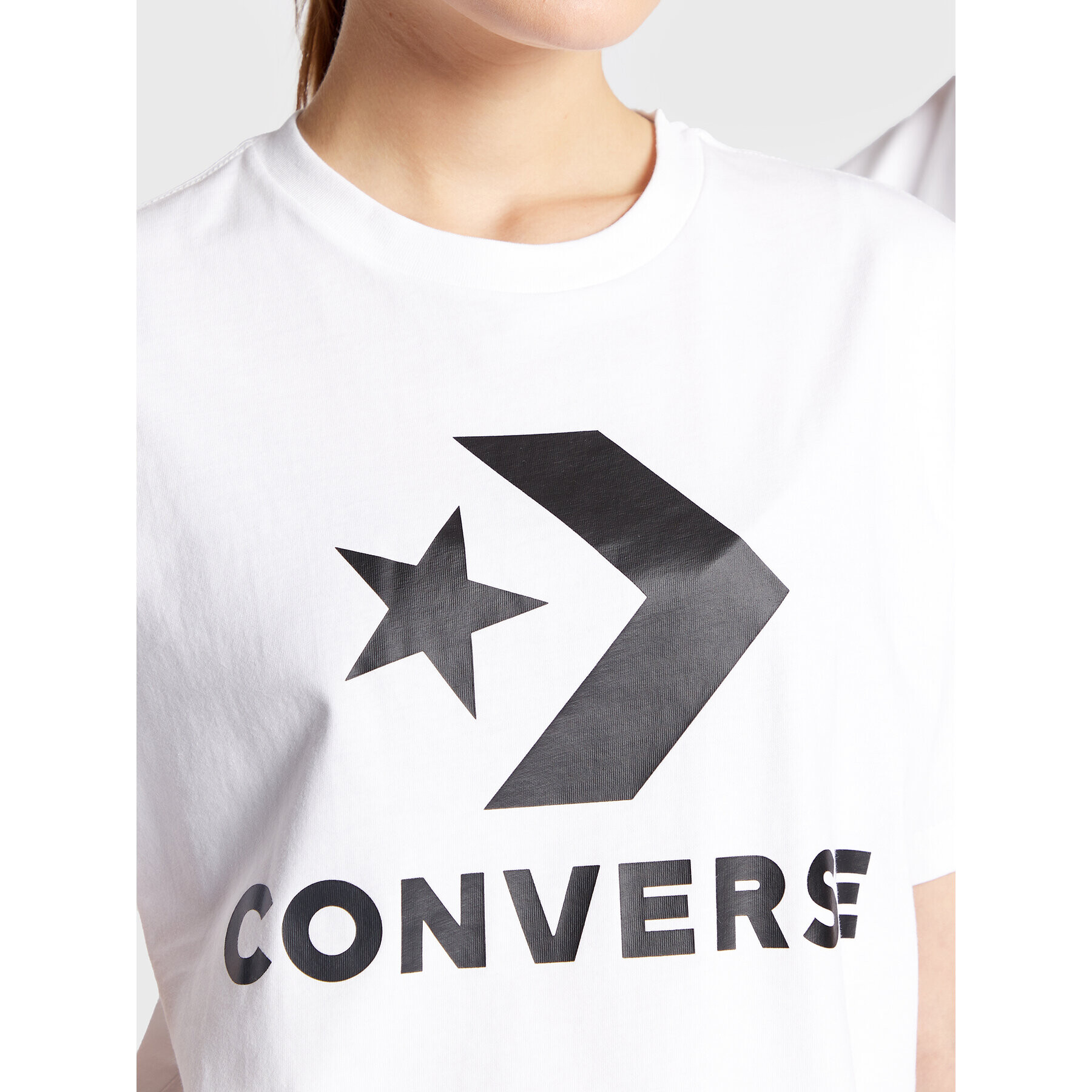 Converse T-Shirt Unisex Star Chevron 10024067-A02 Bílá Regular Fit - Pepit.cz