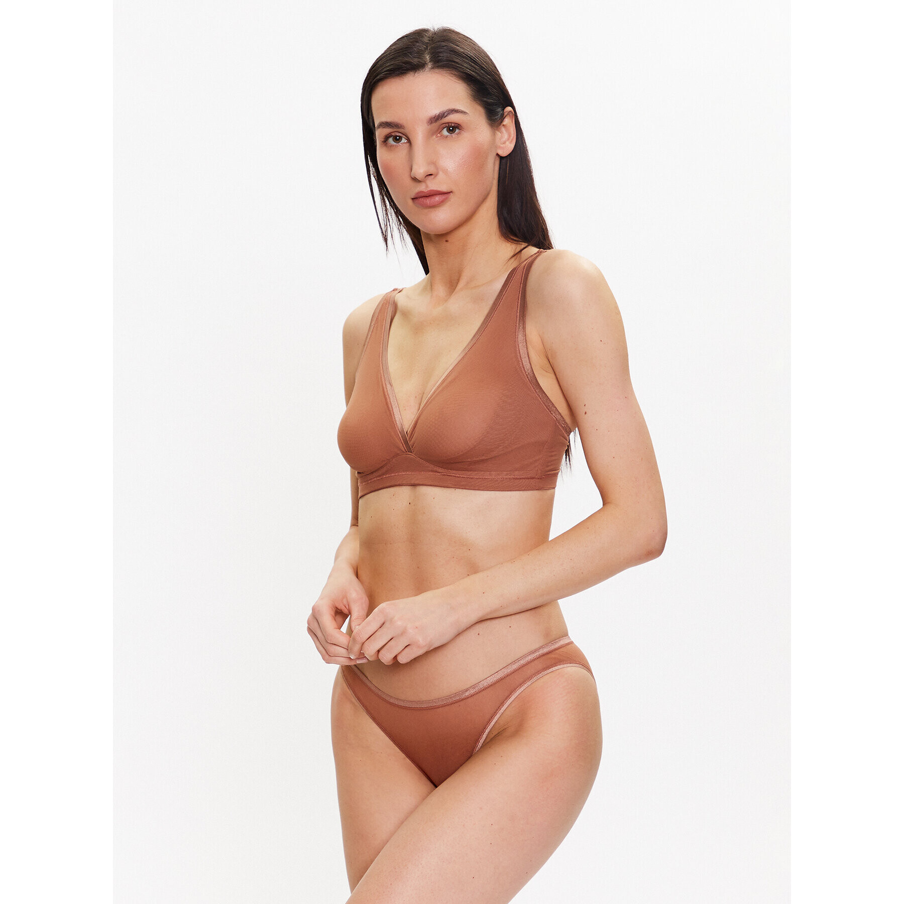 Cosabella Podprsenka Bralette Soire Confidence Curvy SOIRC1310 Hnědá - Pepit.cz