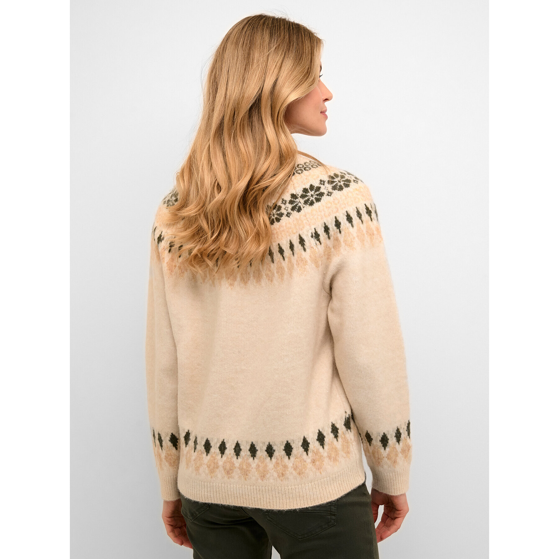 Cream Svetr Crcherry Knit 10610568 Béžová Loose Fit - Pepit.cz