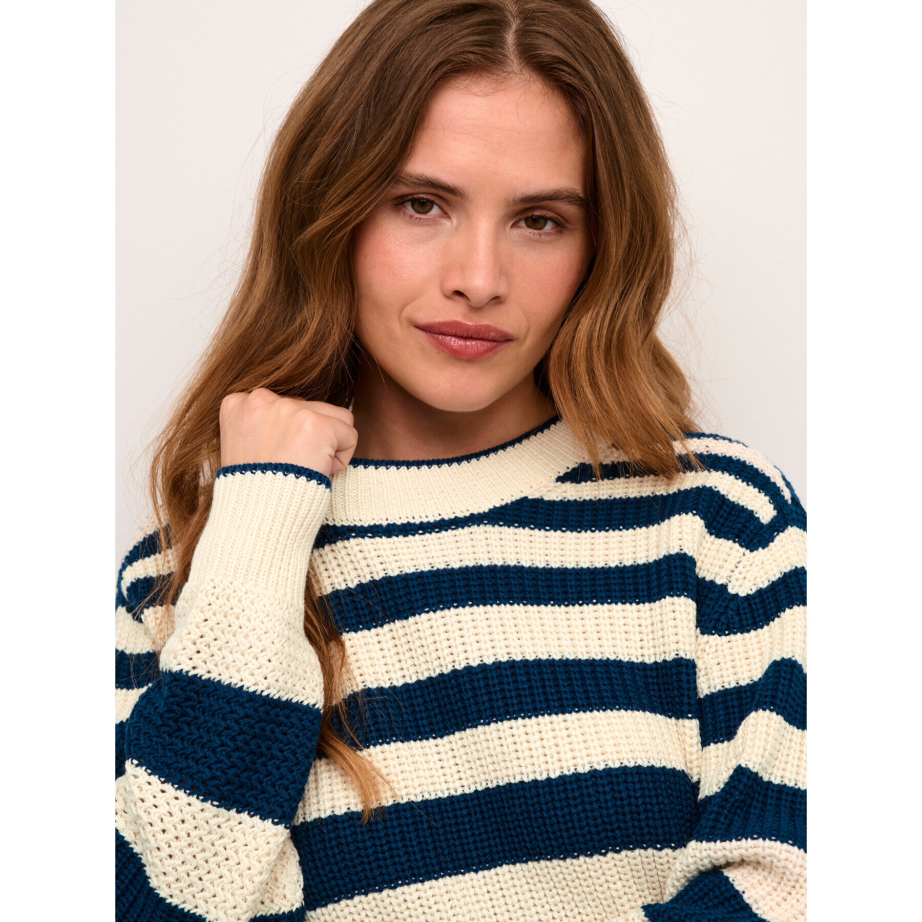 Cream Svetr Crmuka Knitted 10611880 Modrá Straight Fit - Pepit.cz