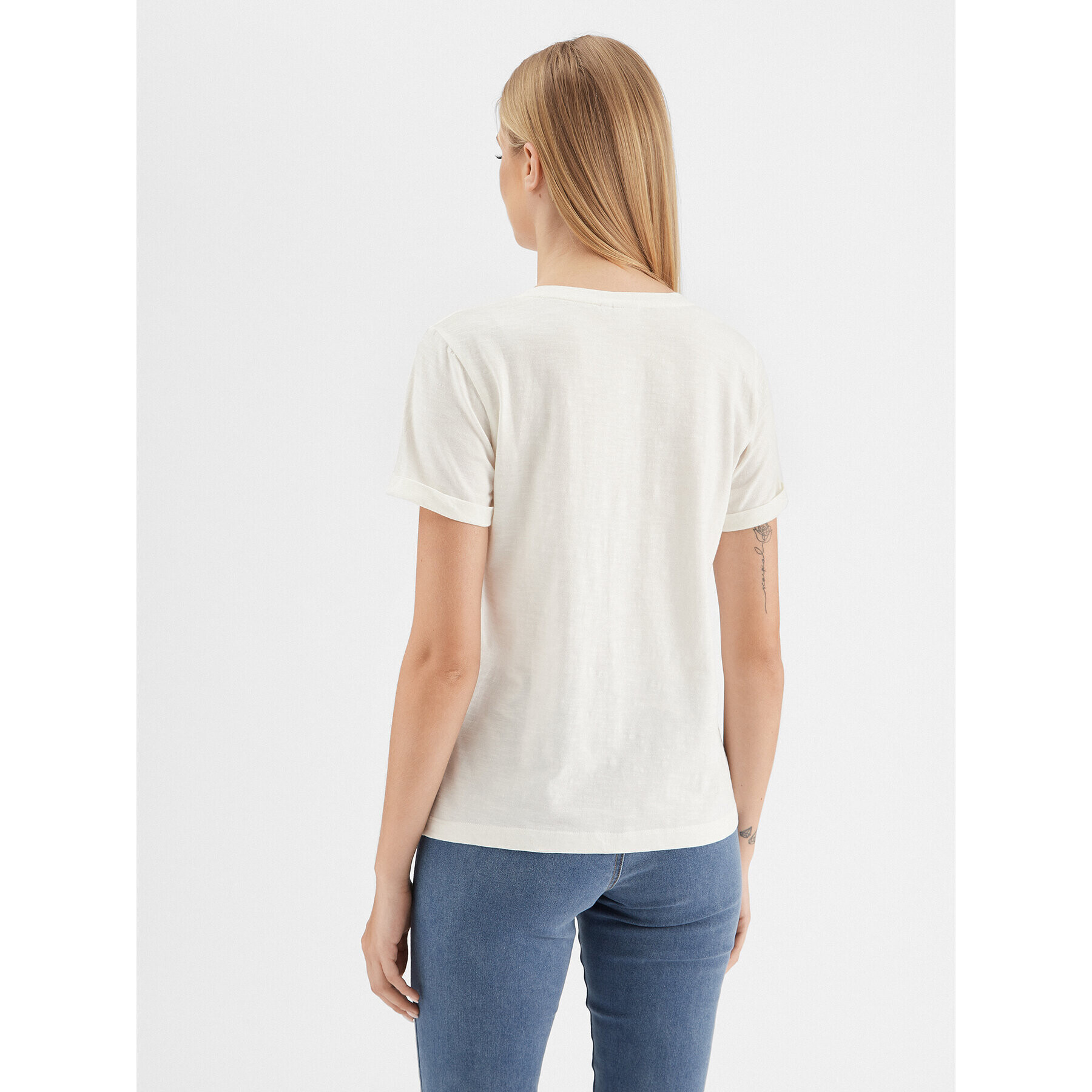 Cream T-Shirt CRKadence 10611026 Écru Regular Fit - Pepit.cz