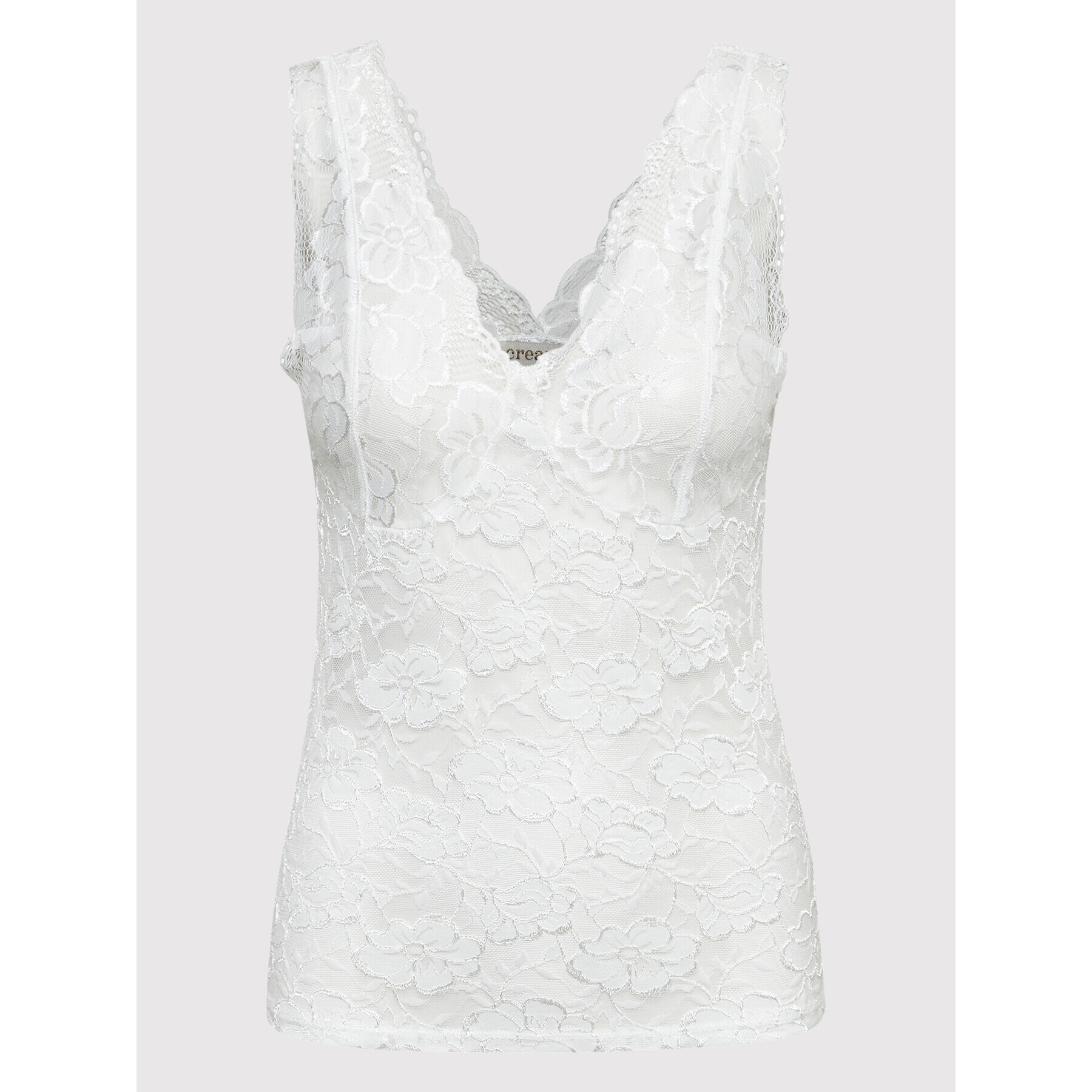 Cream Top Glaze 10604095 Bílá Regular Fit - Pepit.cz