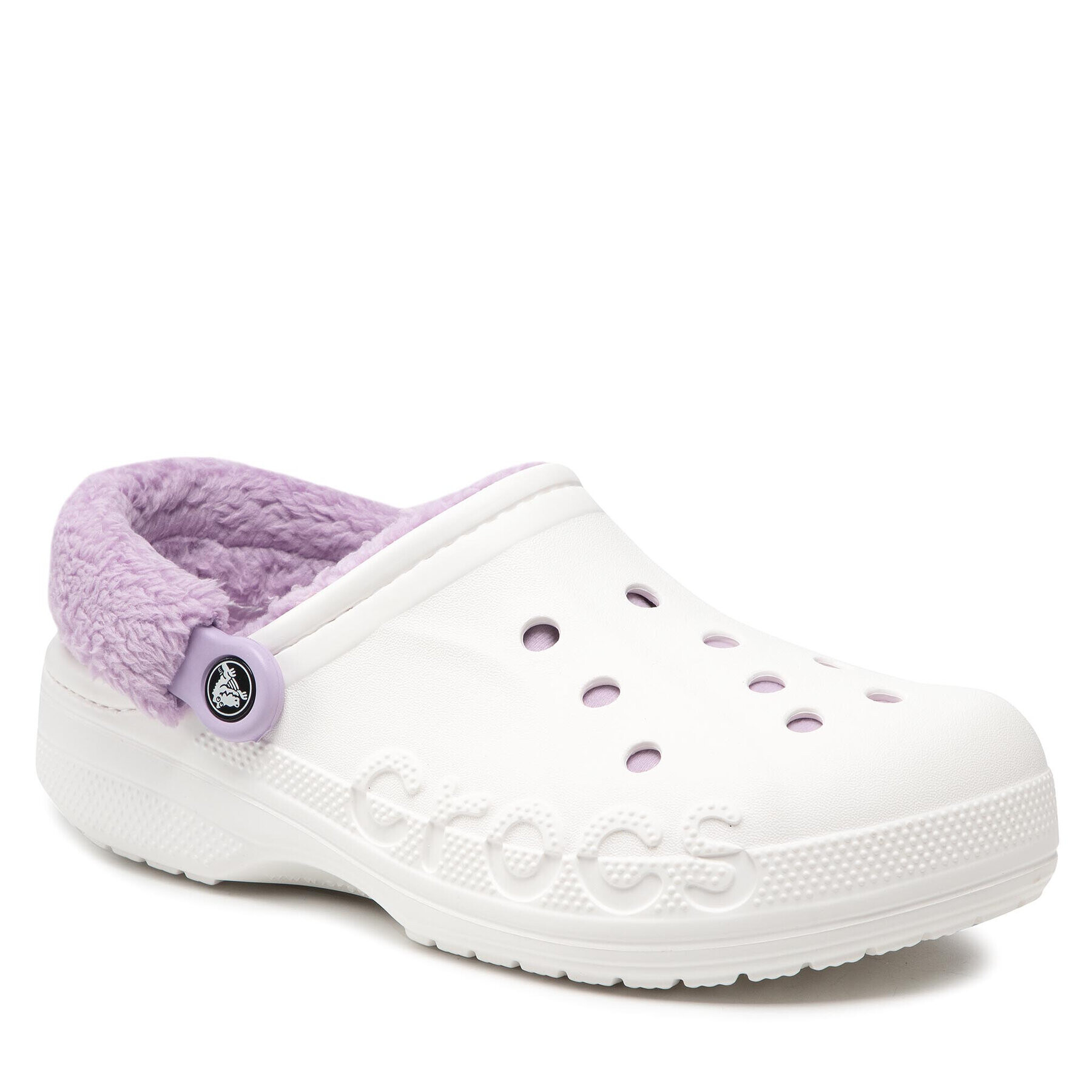 Crocs Nazouváky Baya Lined Fuzz Strap Clog 206633 Bílá - Pepit.cz