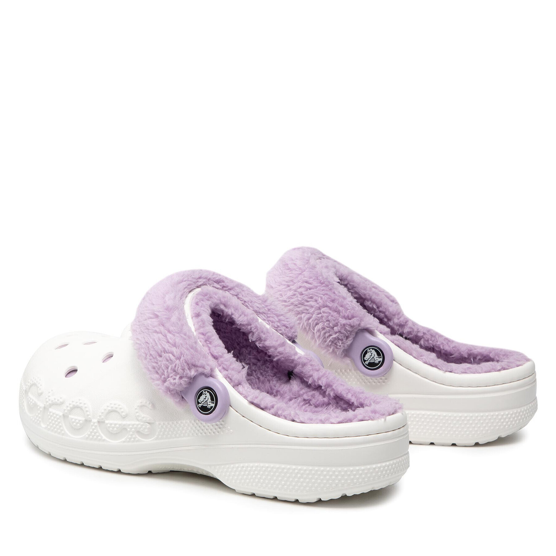 Crocs Nazouváky Baya Lined Fuzz Strap Clog 206633 Bílá - Pepit.cz