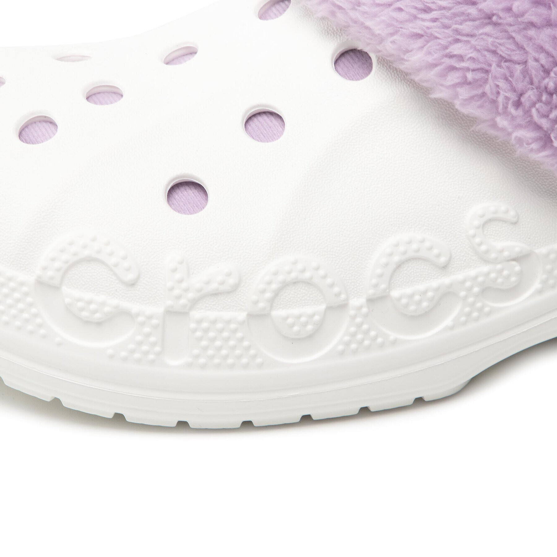 Crocs Nazouváky Baya Lined Fuzz Strap Clog 206633 Bílá - Pepit.cz