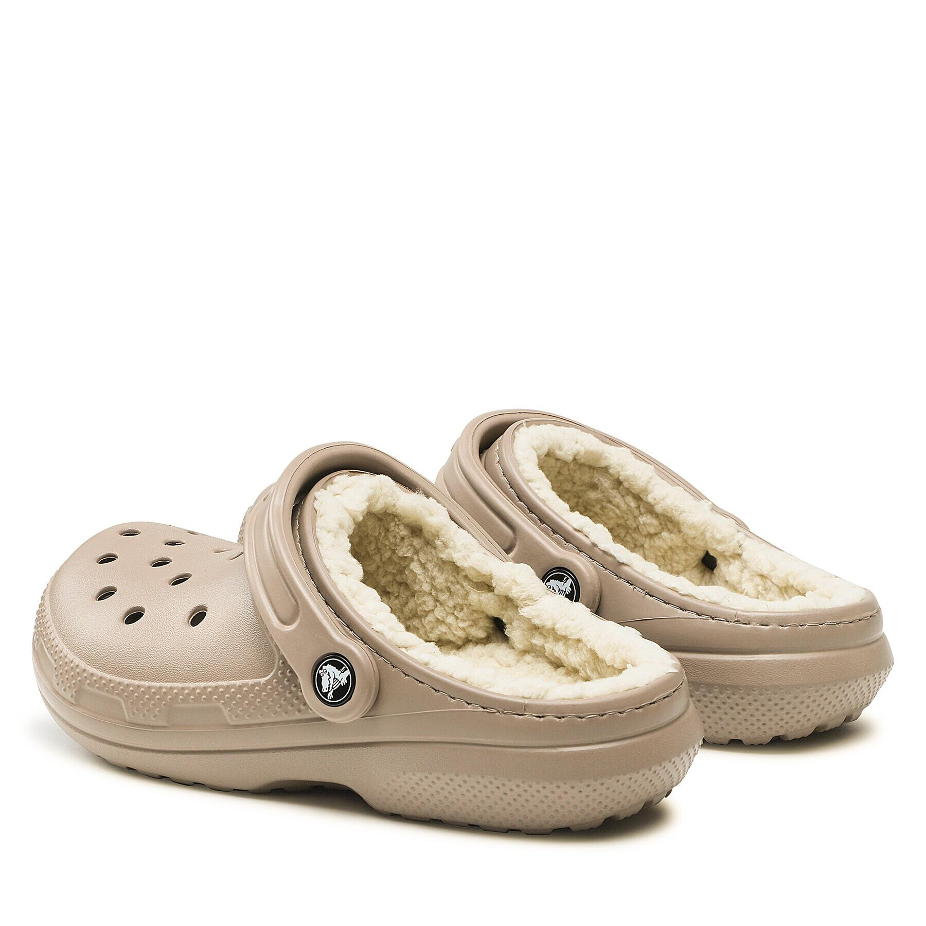 Crocs Nazouváky Classic Lined Clog 203591 Béžová - Pepit.cz