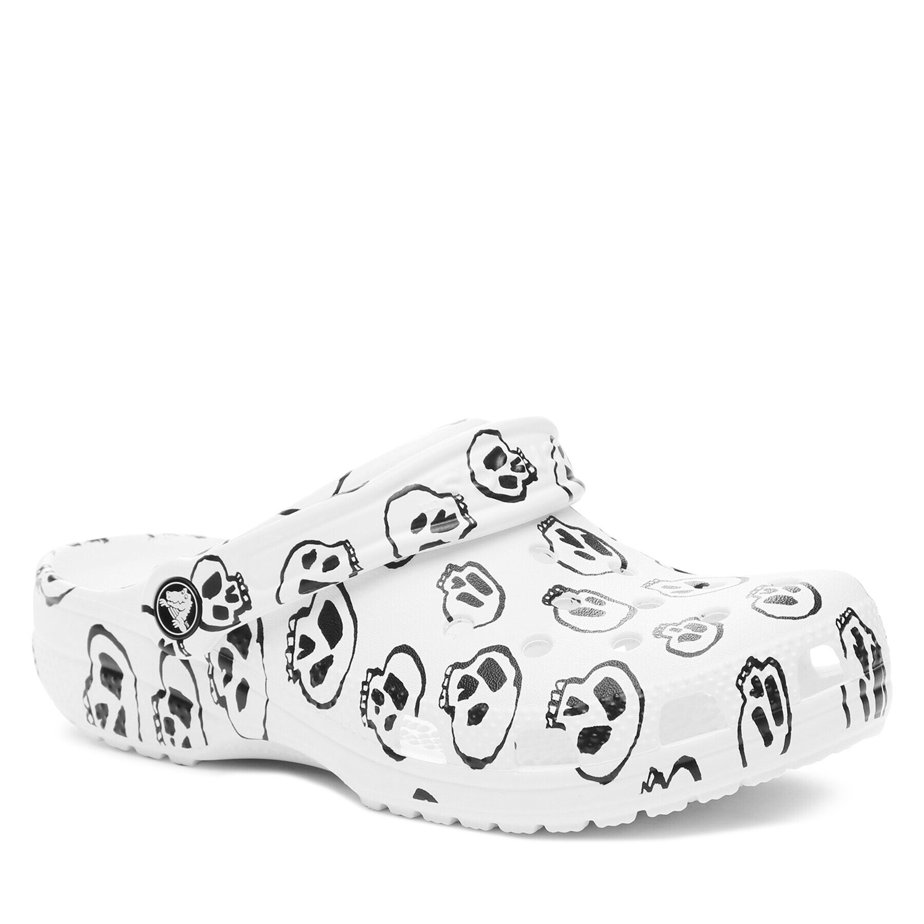 Crocs Nazouváky Classic Skull Print Clog 208993 Bílá - Pepit.cz