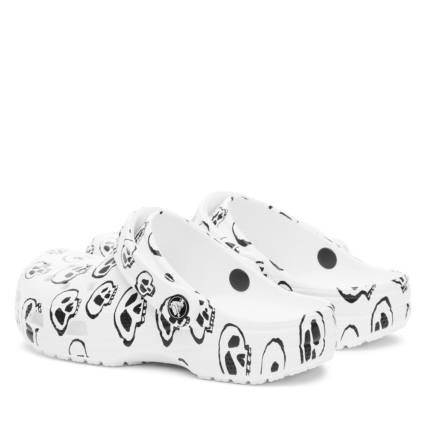 Crocs Nazouváky Classic Skull Print Clog 208993 Bílá - Pepit.cz