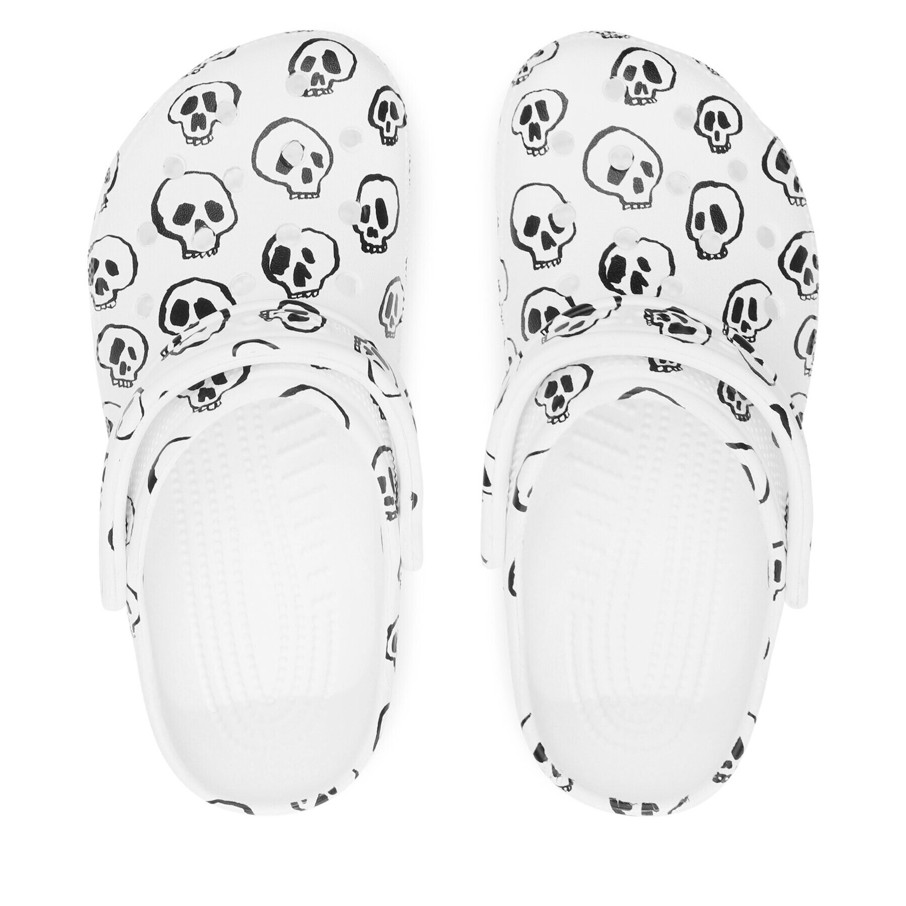 Crocs Nazouváky Classic Skull Print Clog 208993 Bílá - Pepit.cz