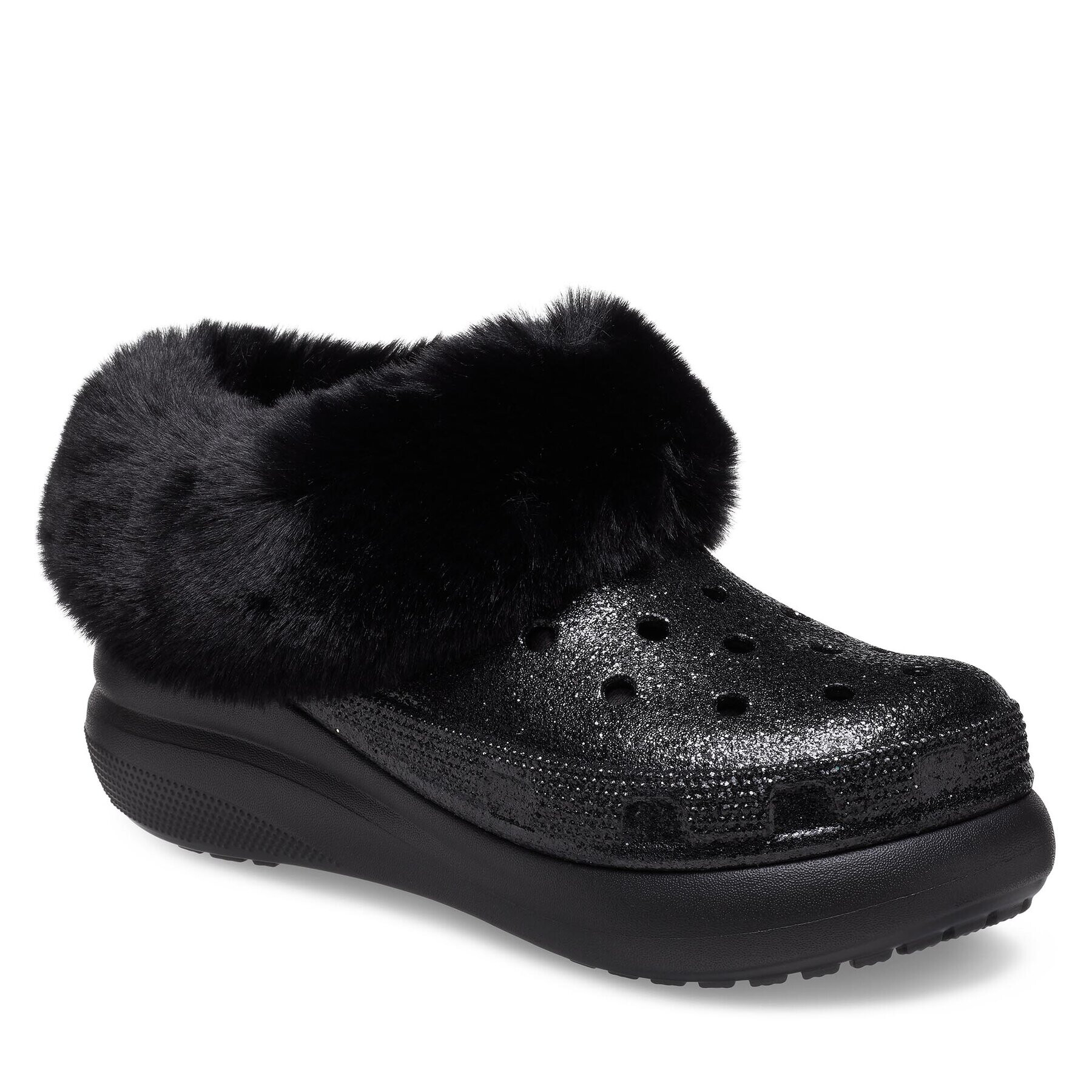 Crocs Nazouváky Furever Crush Crystal Glitter 208974 Černá - Pepit.cz