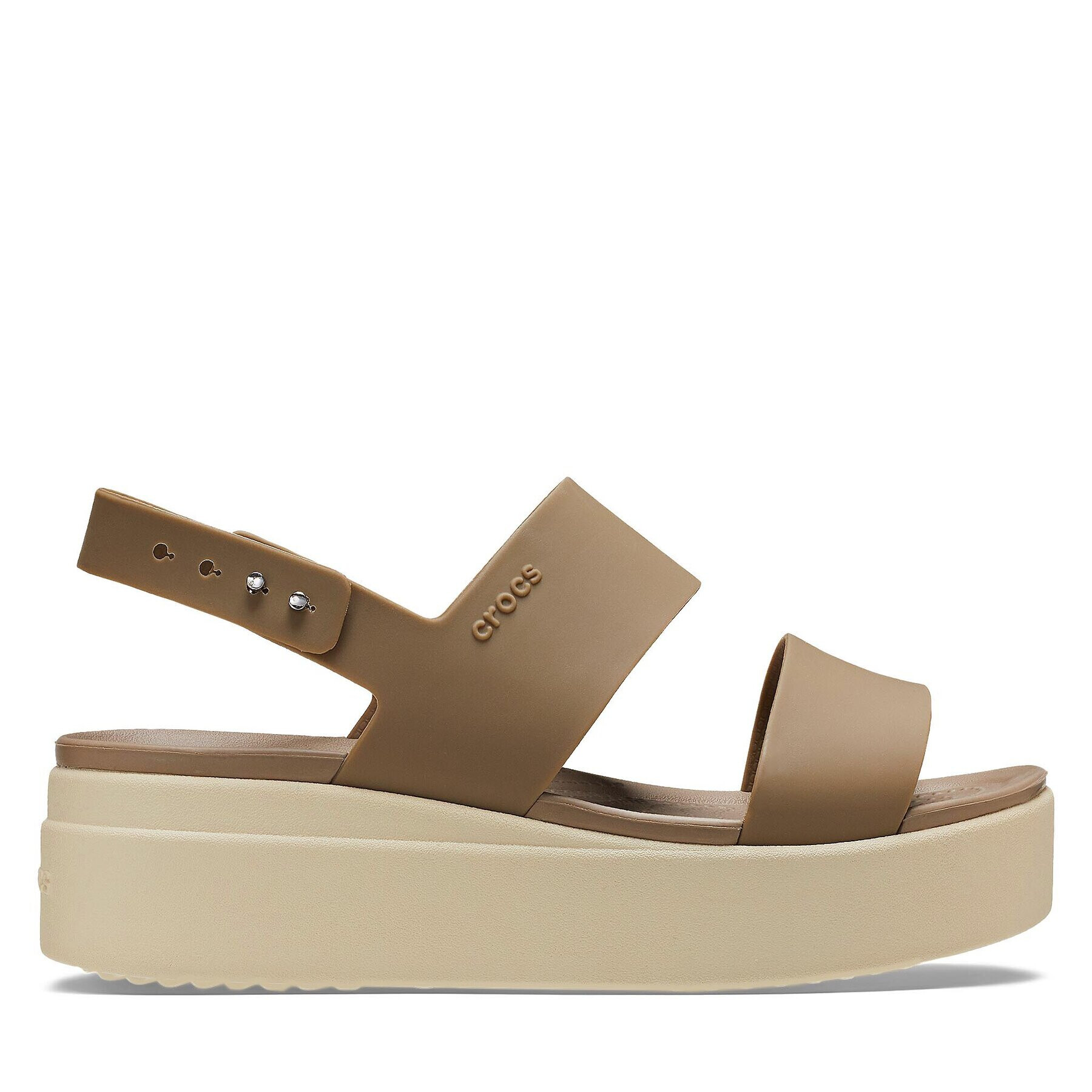 Crocs Sandály Brooklyn Low Wedge W 206453 Khaki - Pepit.cz