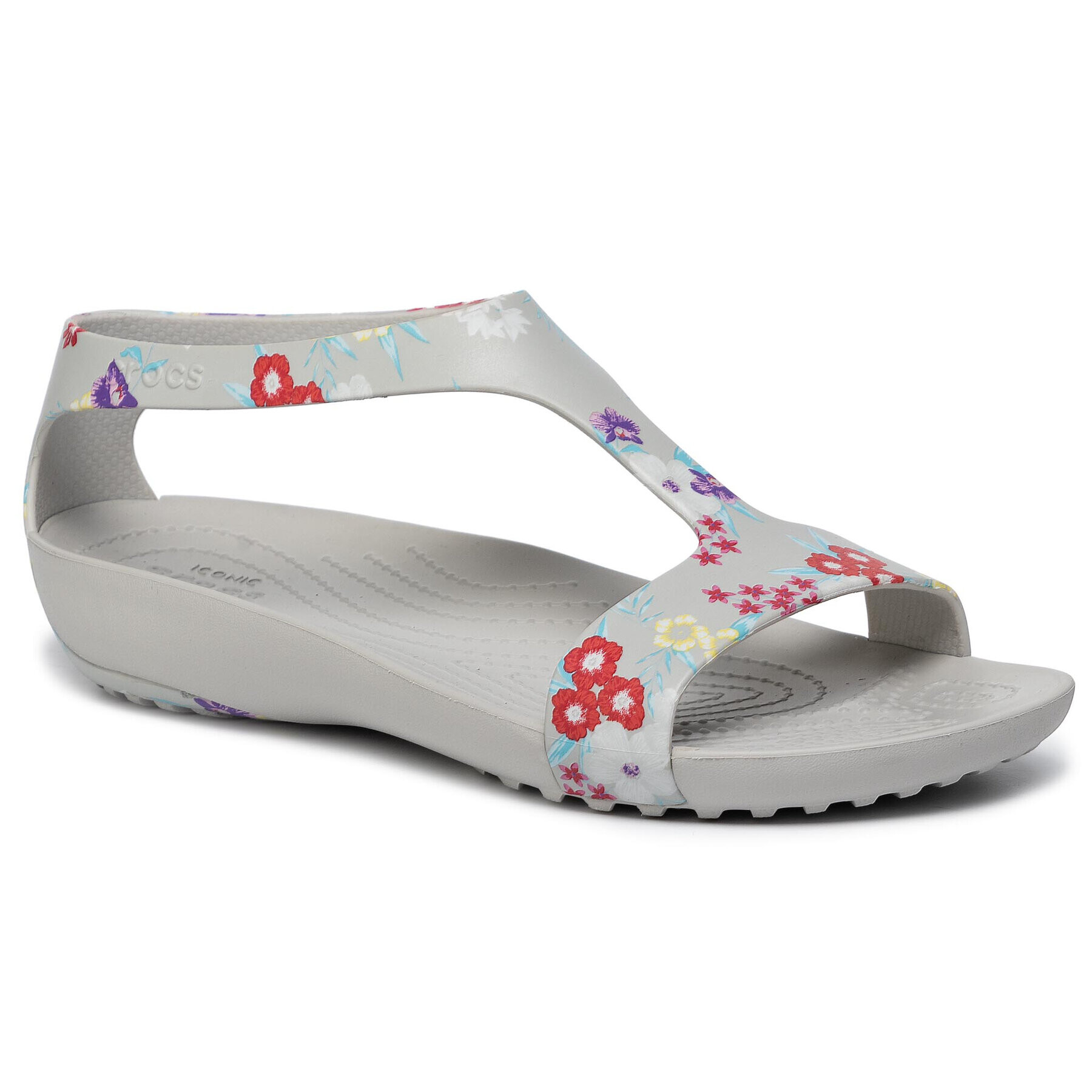 Crocs Sandály Serena Graphic Sandal W 205933 Šedá - Pepit.cz