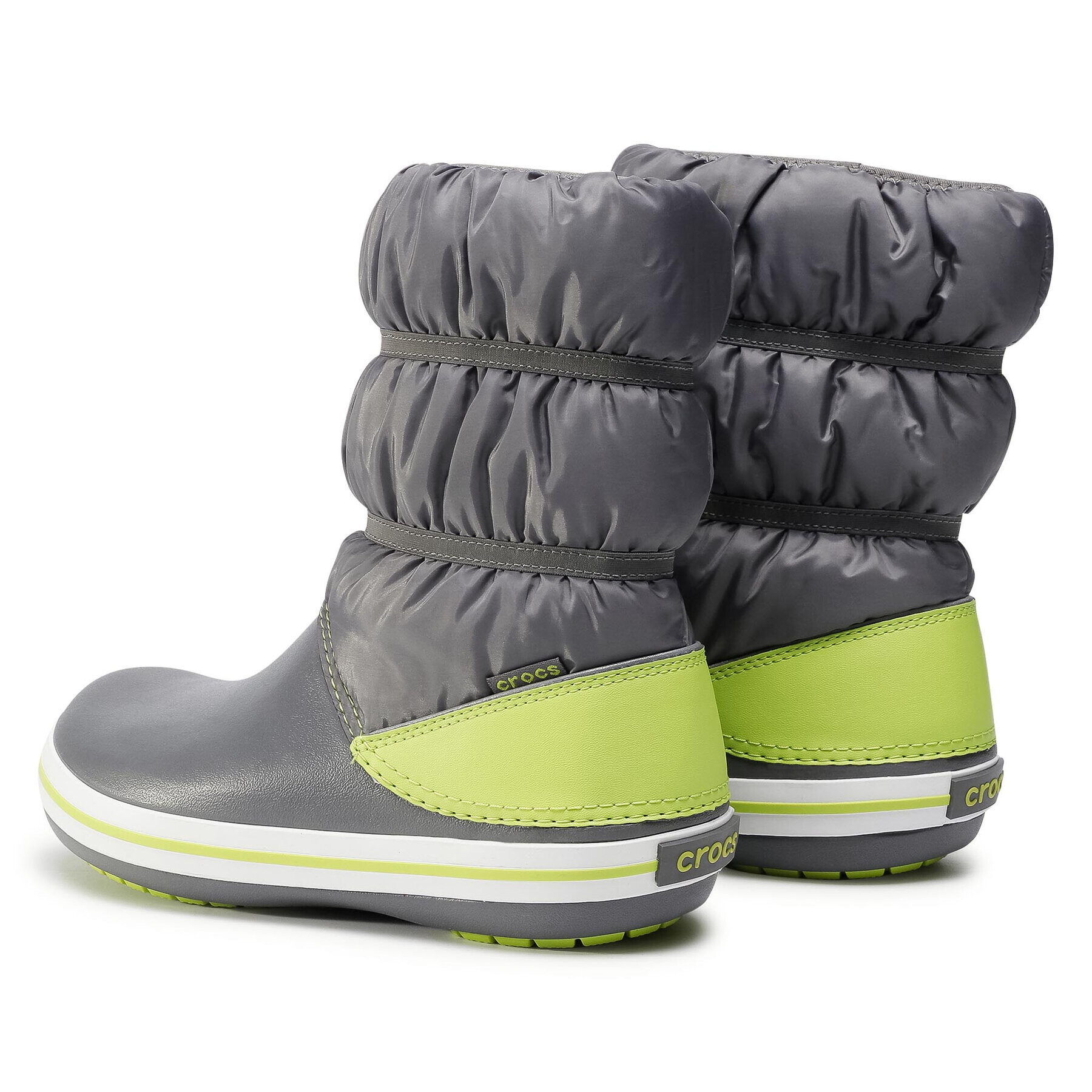 Crocs Sněhule Crocband Winter Boot K 206550 Stříbrná - Pepit.cz