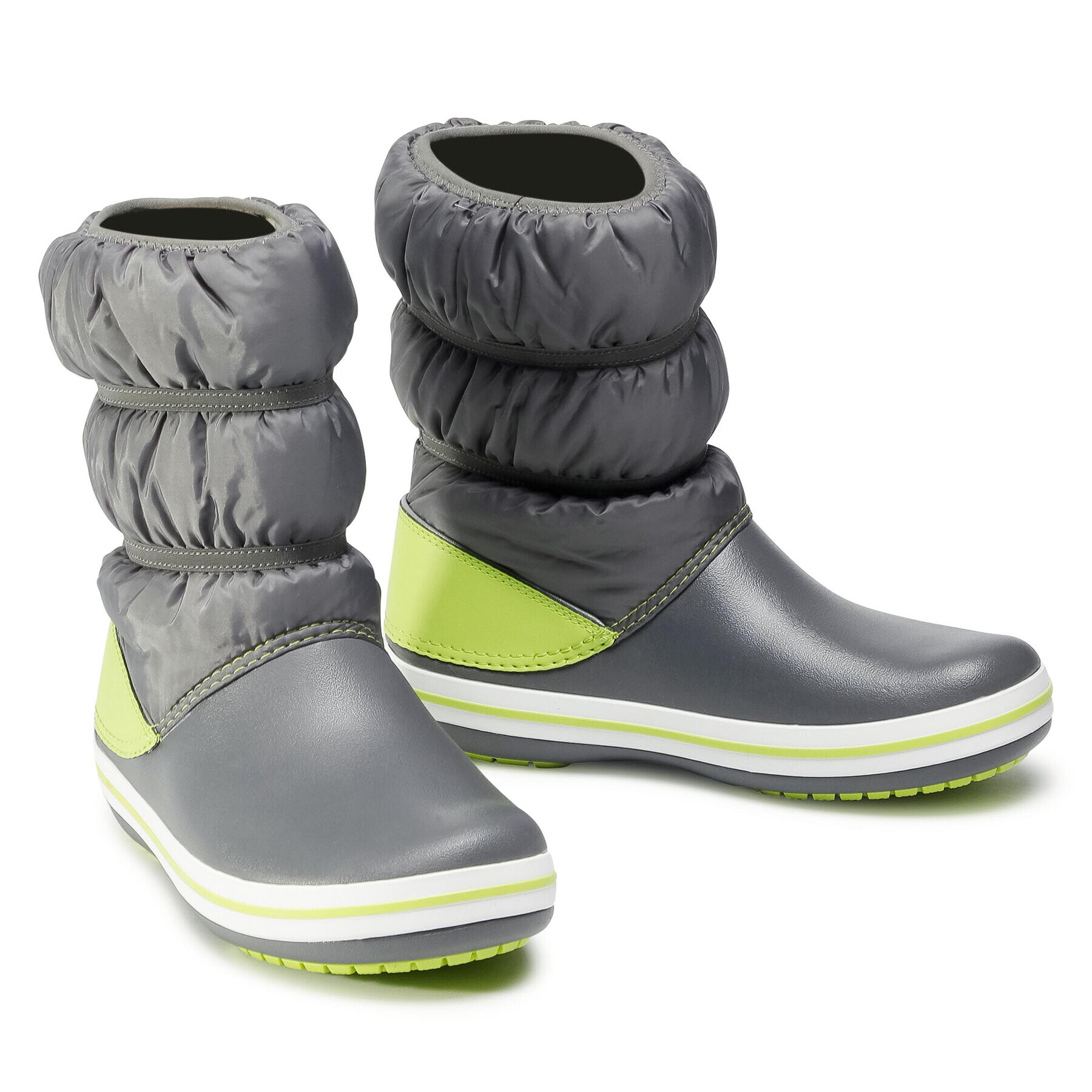 Crocs Sněhule Crocband Winter Boot K 206550 Stříbrná - Pepit.cz