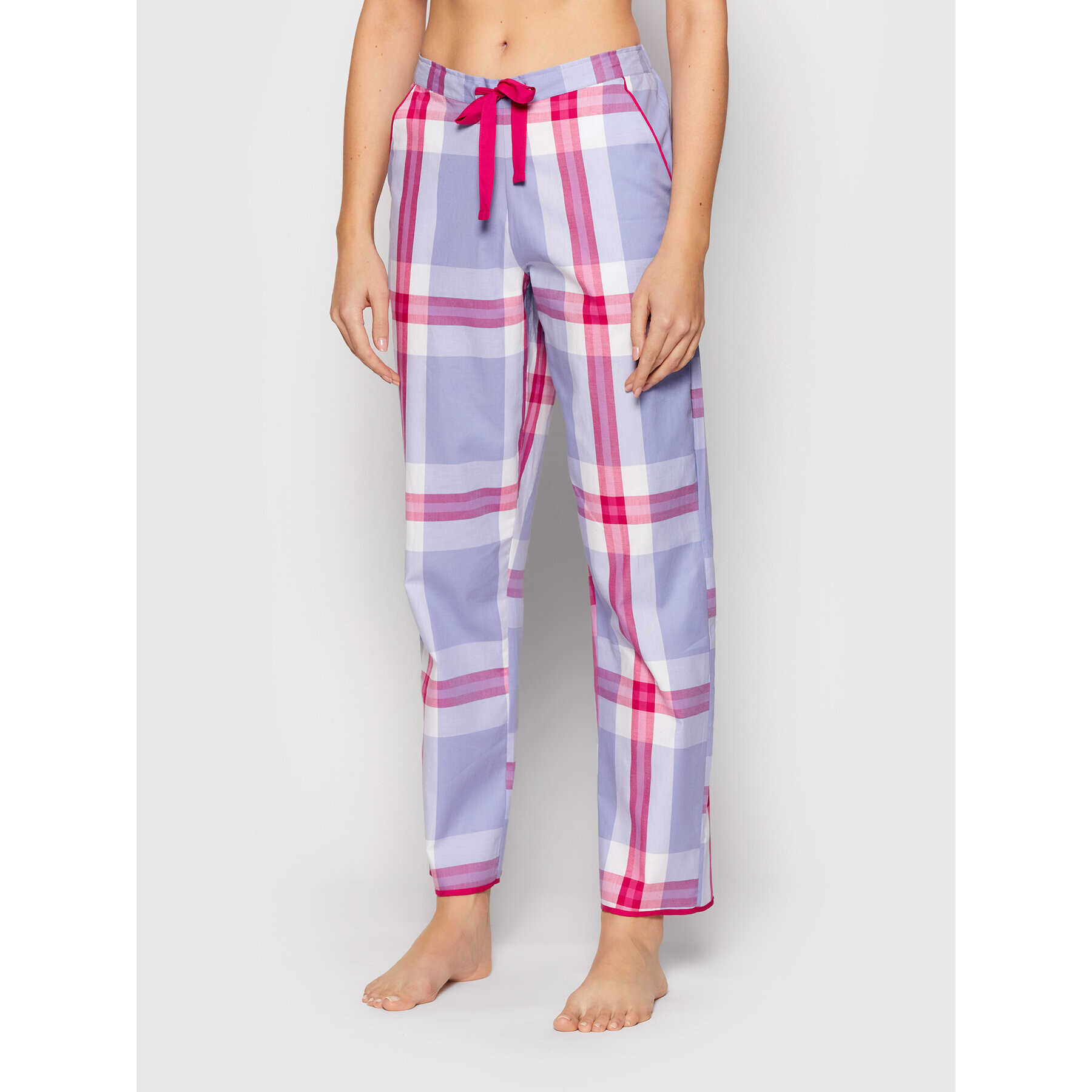 Cyberjammies Pyžamové kalhoty Carrie Check 9058 Fialová Relaxed Fit - Pepit.cz