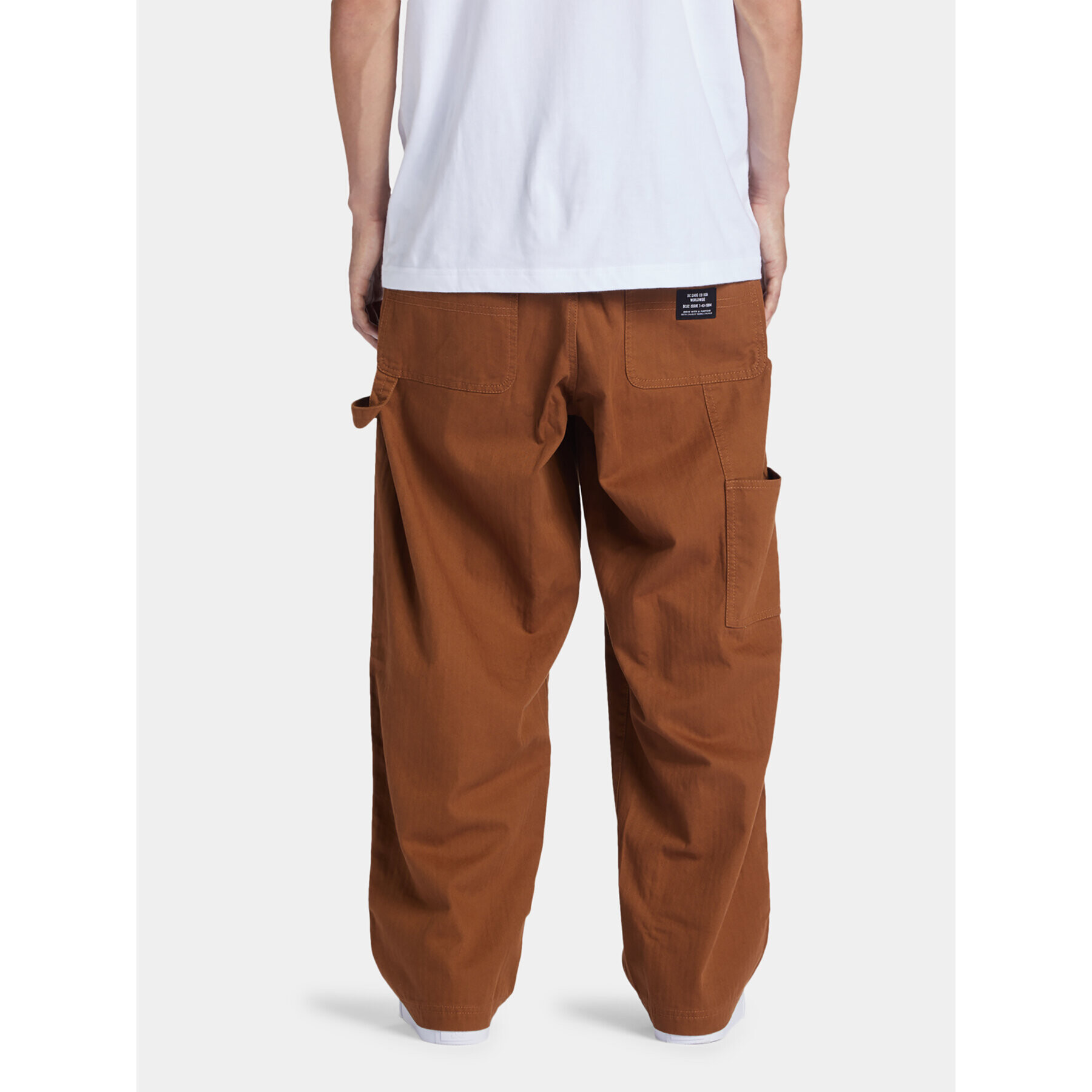 DC Kalhoty z materiálu Trench Pant Ndpt ADYNP03084 Hnědá Regular Fit - Pepit.cz