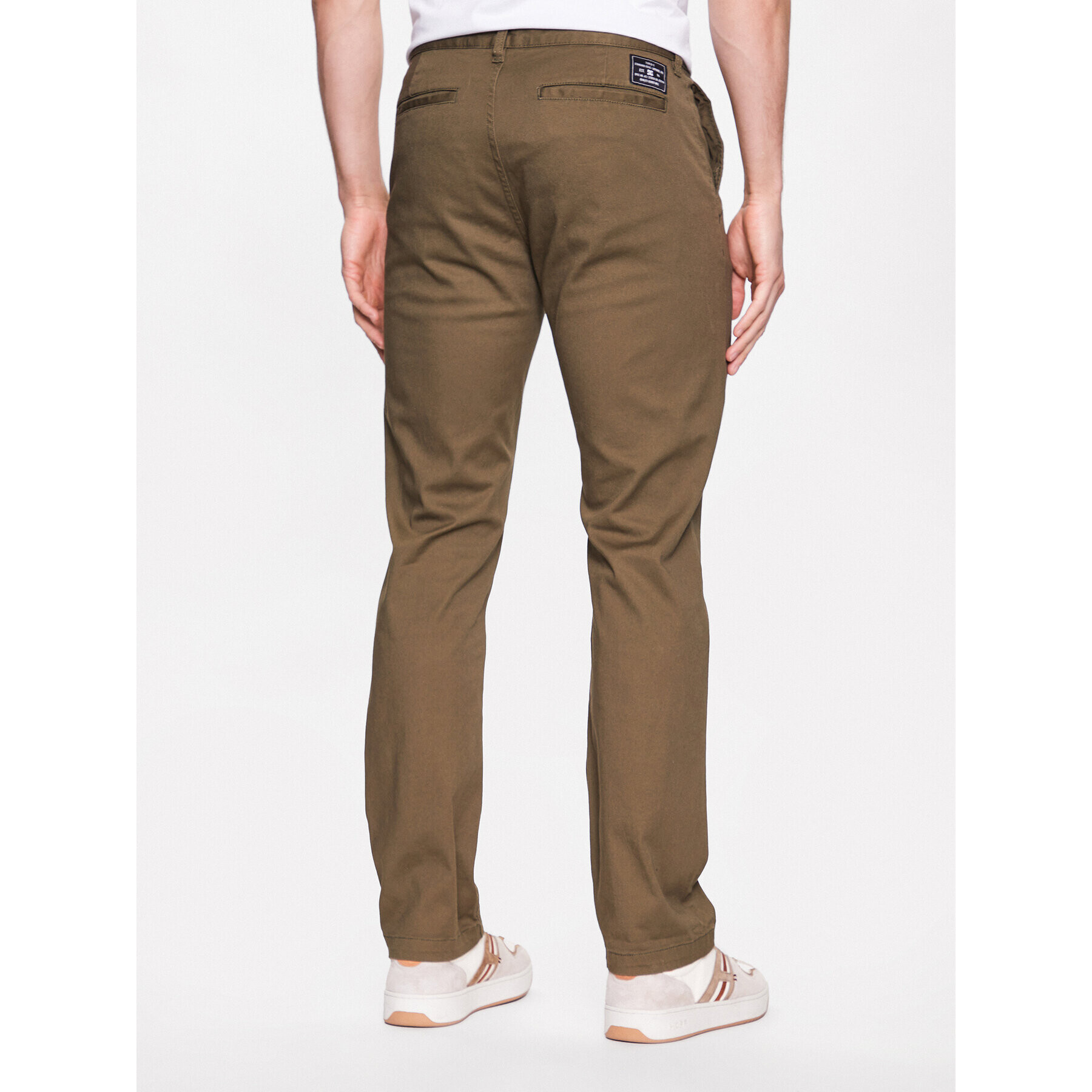 DC Kalhoty z materiálu Worker ADYNP03073 Khaki Straight Fit - Pepit.cz