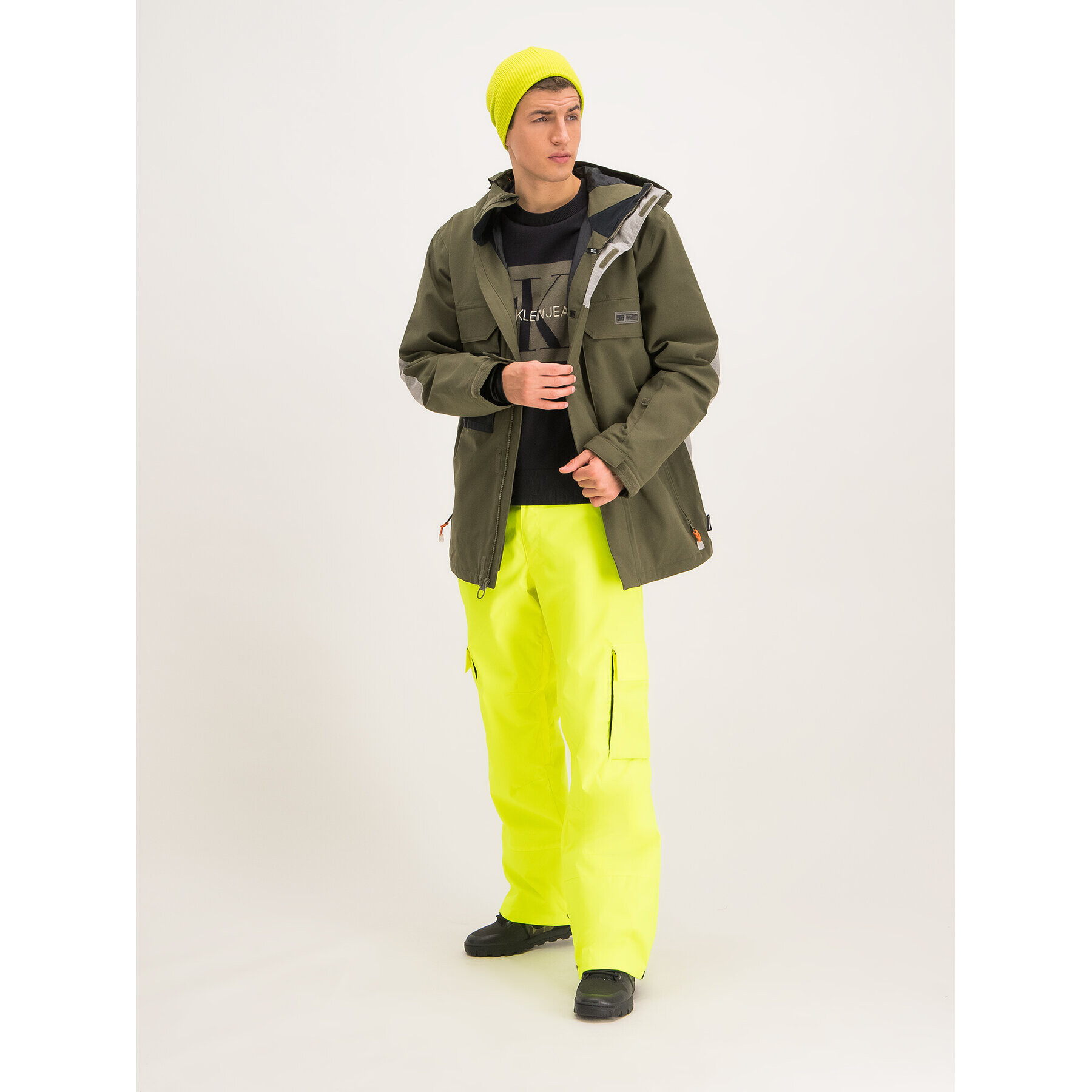 DC Snowboardové kalhoty EDYTP03047 Zelená Regular Fit - Pepit.cz